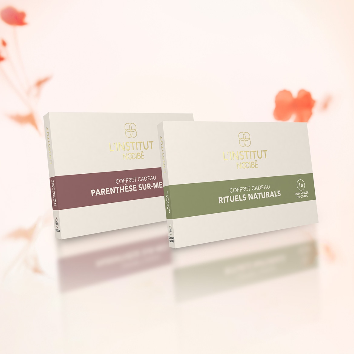 Découvrez les coffrets cadeaux L'INSTITUT NOCIBÉ : Parenthèse Sur-Me et Rituels Naturels, pour un soin visage ou corps d'une heure.