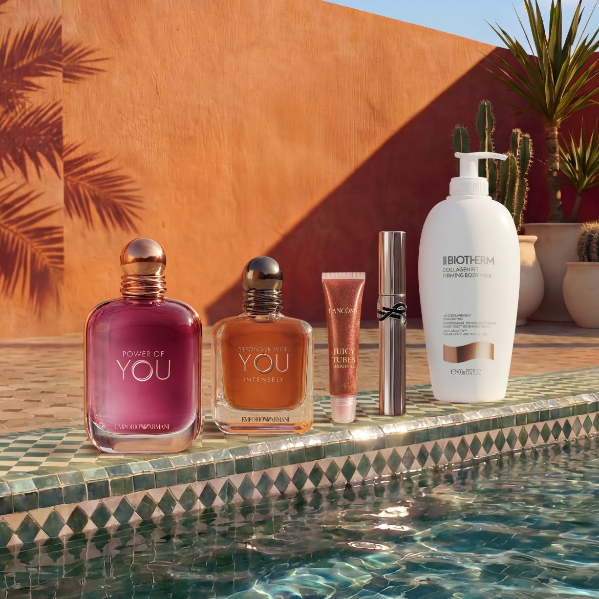 Vivez une parenthèse ensoleillée avec les marques Lancôme, Yves Saint Laurent, Armani et Biotherm