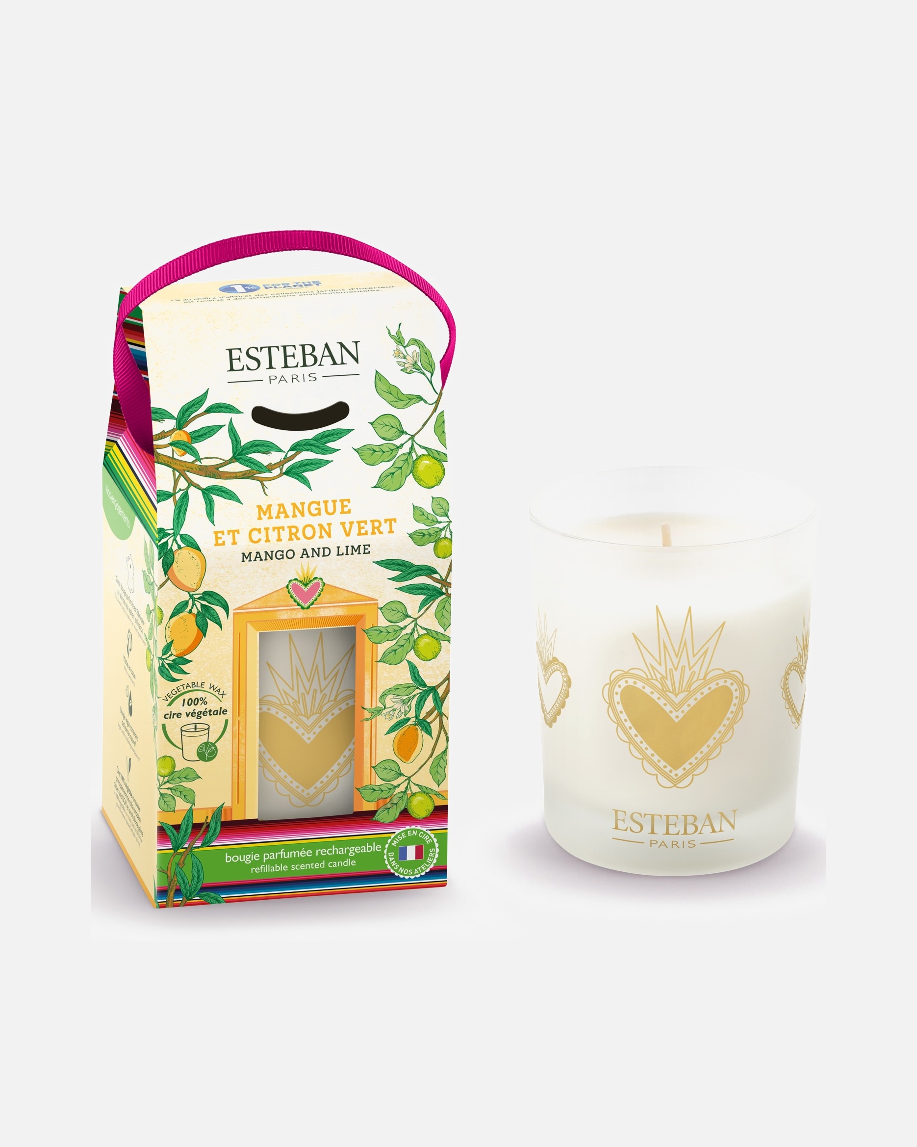 Bougie pour Unisexe Esteban BOUGIE PARFUMÉE MANGUE ET CITRON VERT 180 Grammes