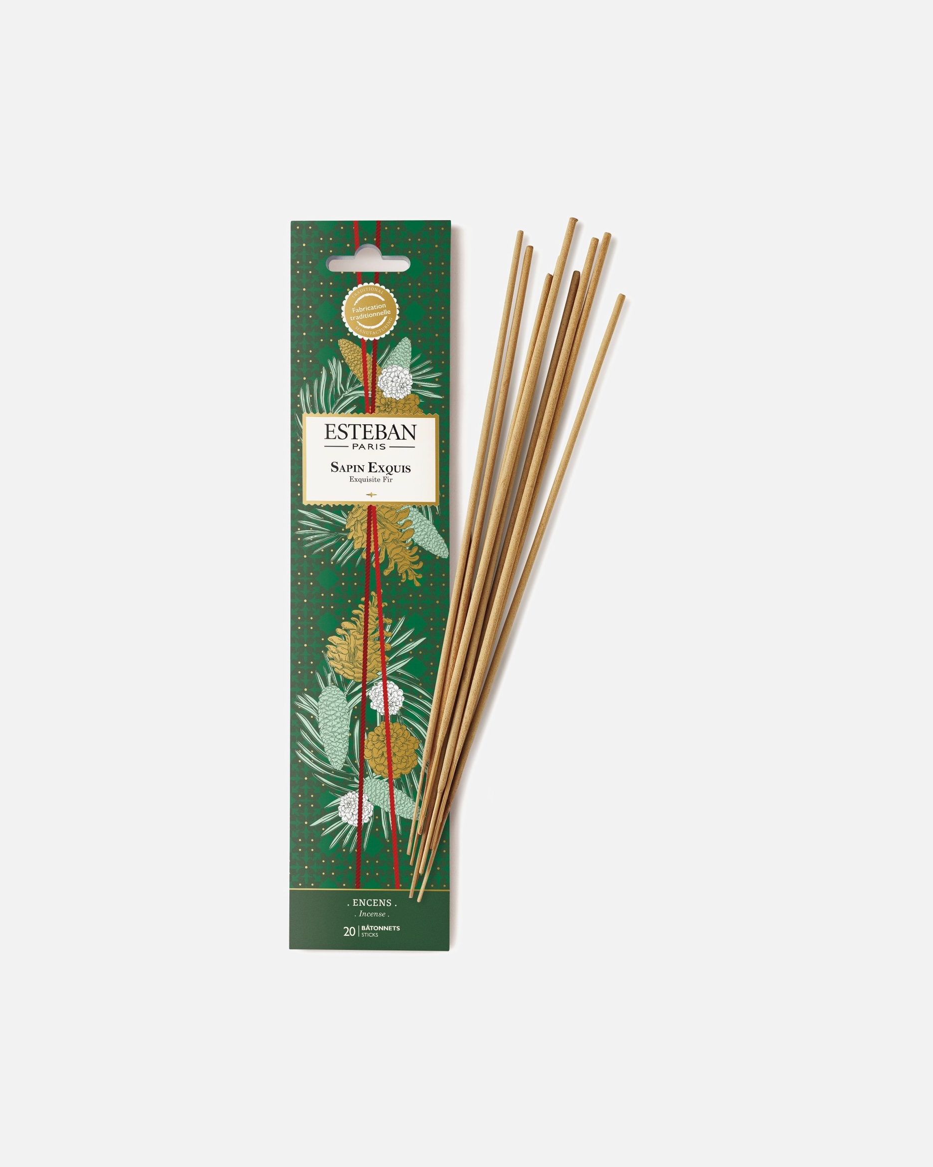 Parfum d'ambiance pour Unisexe Esteban Encens indiens sapin exquis 12 unité