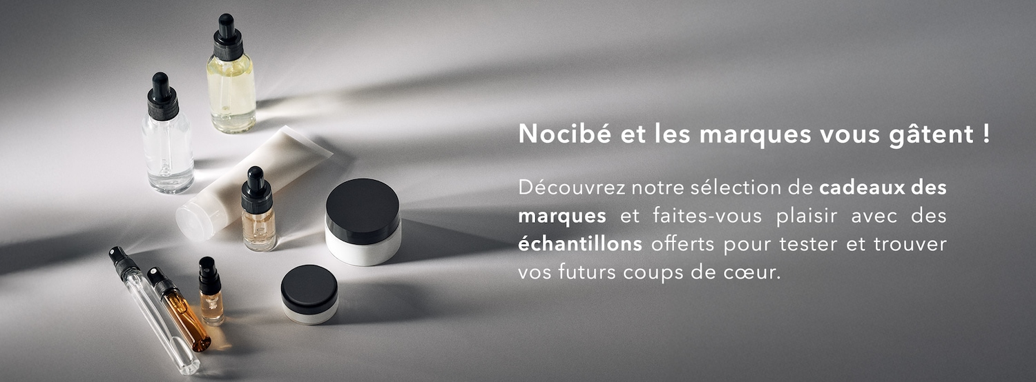 Nocibé vous offre une sélection de cadeaux des marques et des échantillons pour tester et trouver vos coups de cœur.'