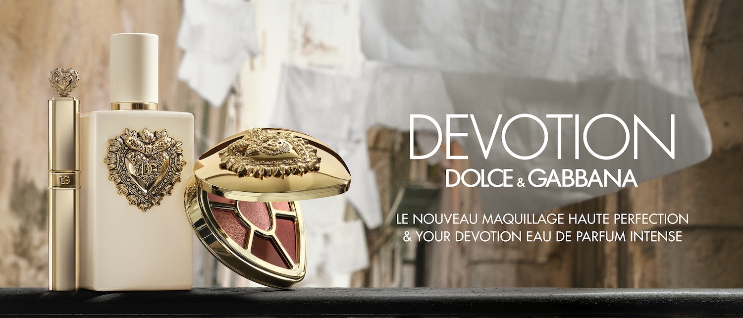 Découvrez la collection Devotion de Dolce & Gabbana avec le nouveau maquillage haute perfection et l'eau de parfum intense. Achetez dès maintenant pour sublimer votre beauté.
