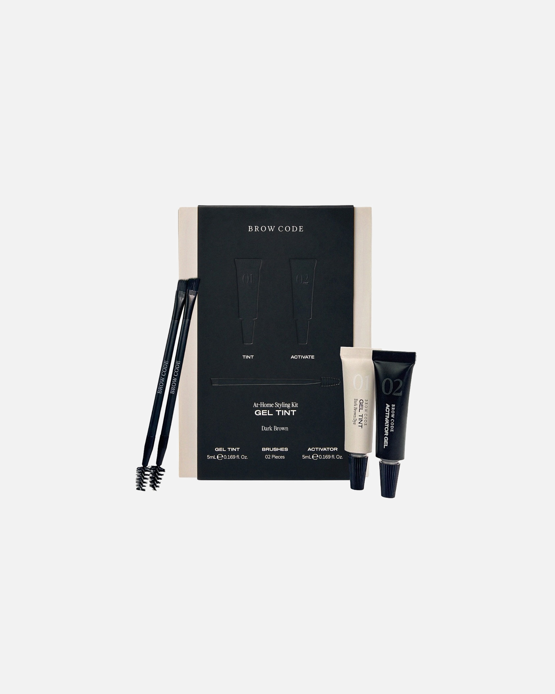 Teinture de sourcils pour Unisexe Brow Code Default Brand Line Gel Tint Kit Dark Brown