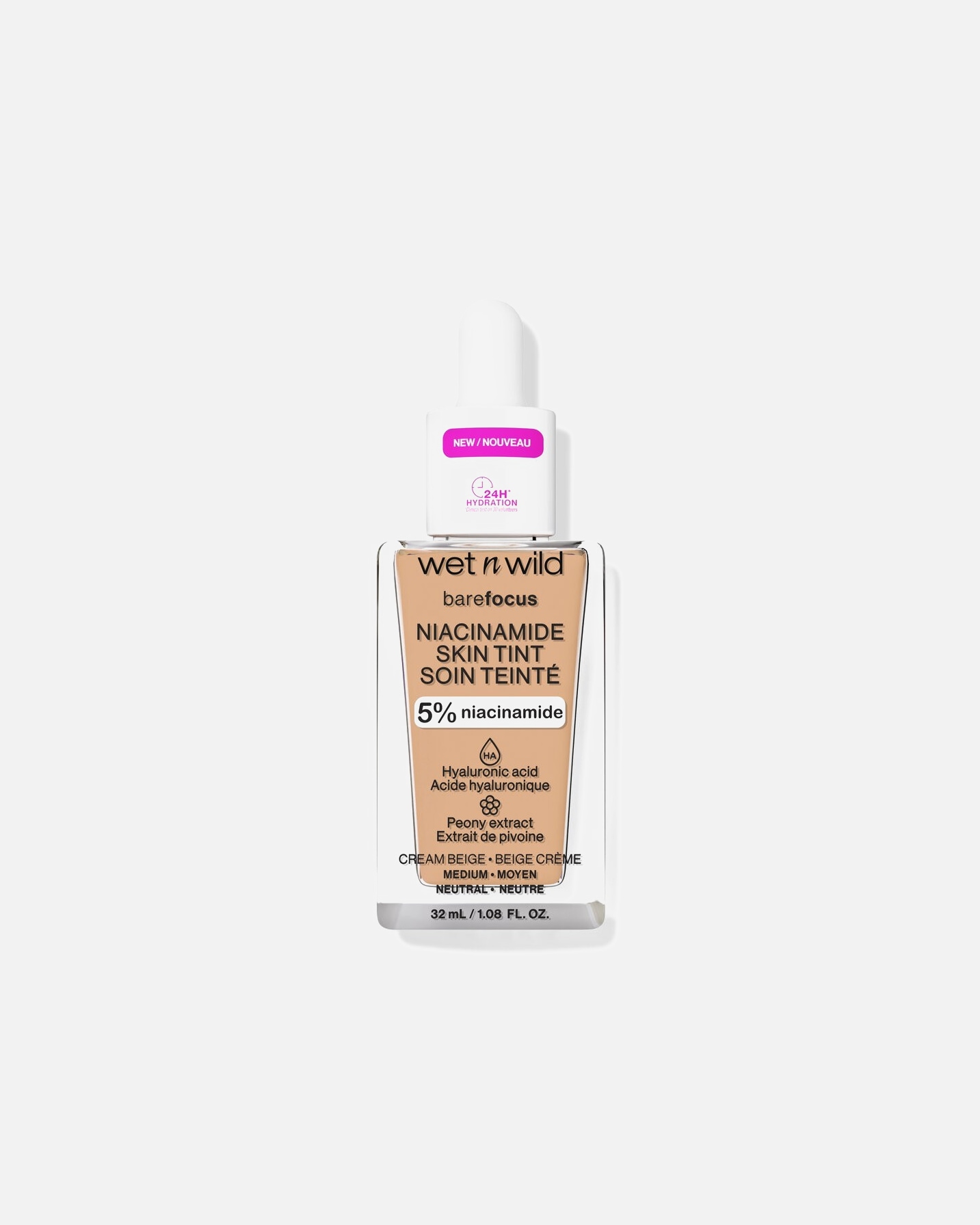Fond de teint pour Unisexe wet n wild Niacinamide Skin Tint CREAM BEIGE