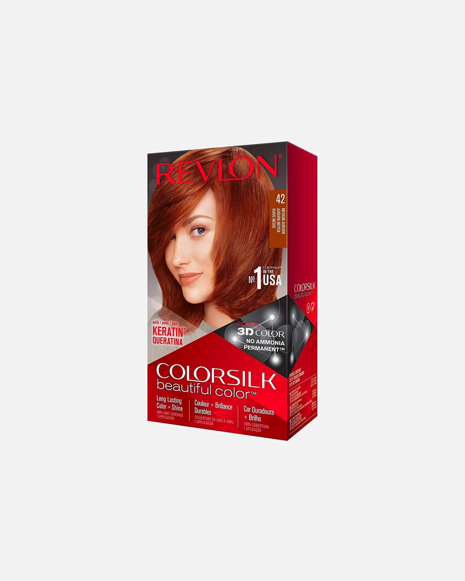 Coloration cheveux pour Unisexe Revlon ColorSilk Beautiful Color N°042 Auburn Clair