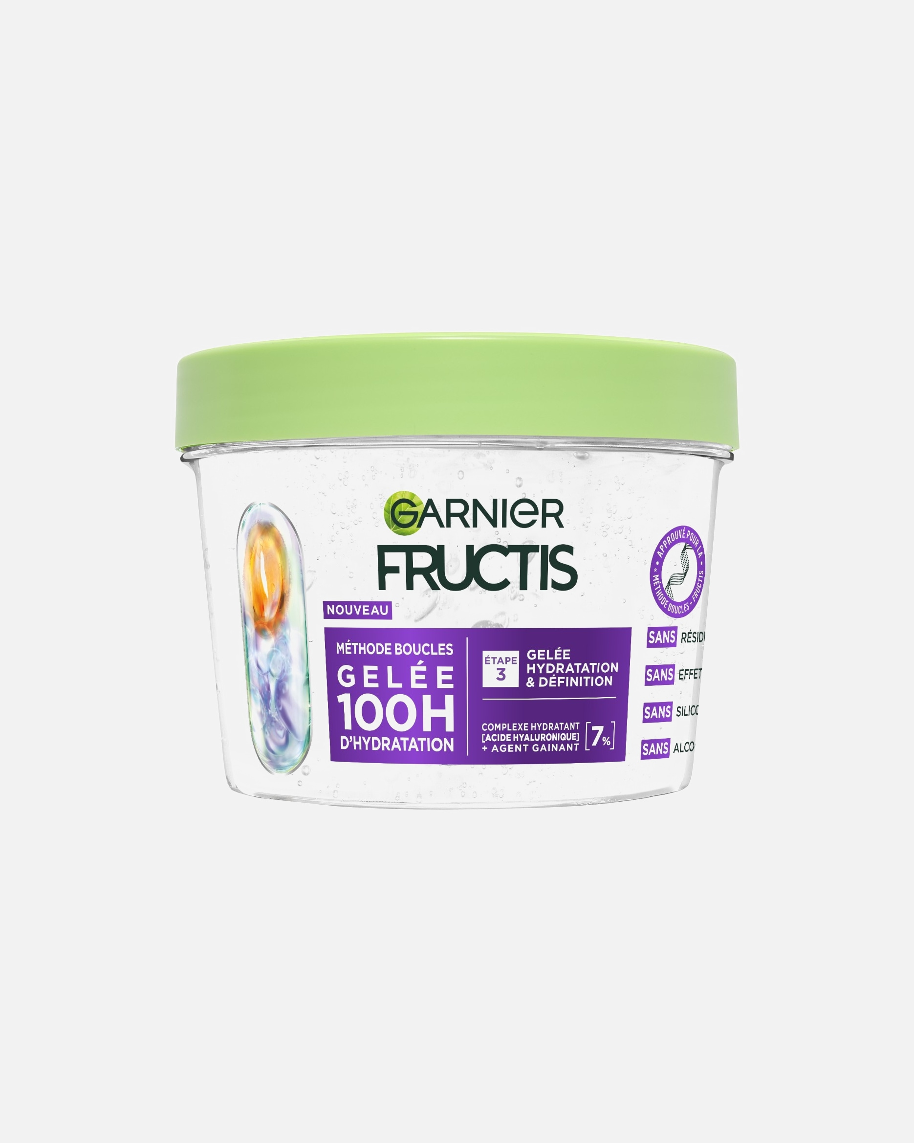 Gel cheveux pour Unisexe Garnier Fructis Gelée Hydratation et Définition enrichie en acide hyaluronique 370 ml