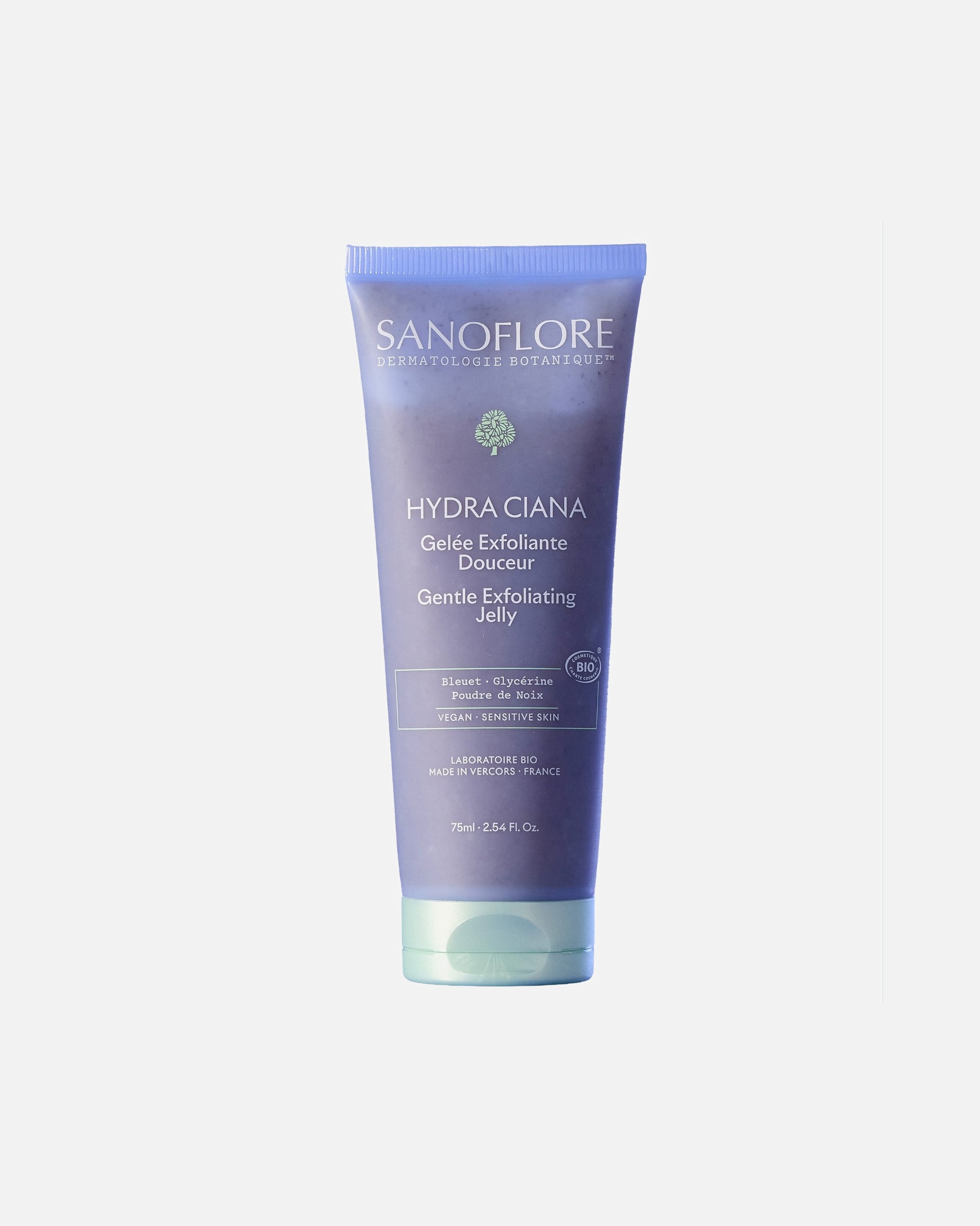 Gommage visage pour Unisexe Sanoflore Hydra Ciana Gelée exfoliante 75 ml