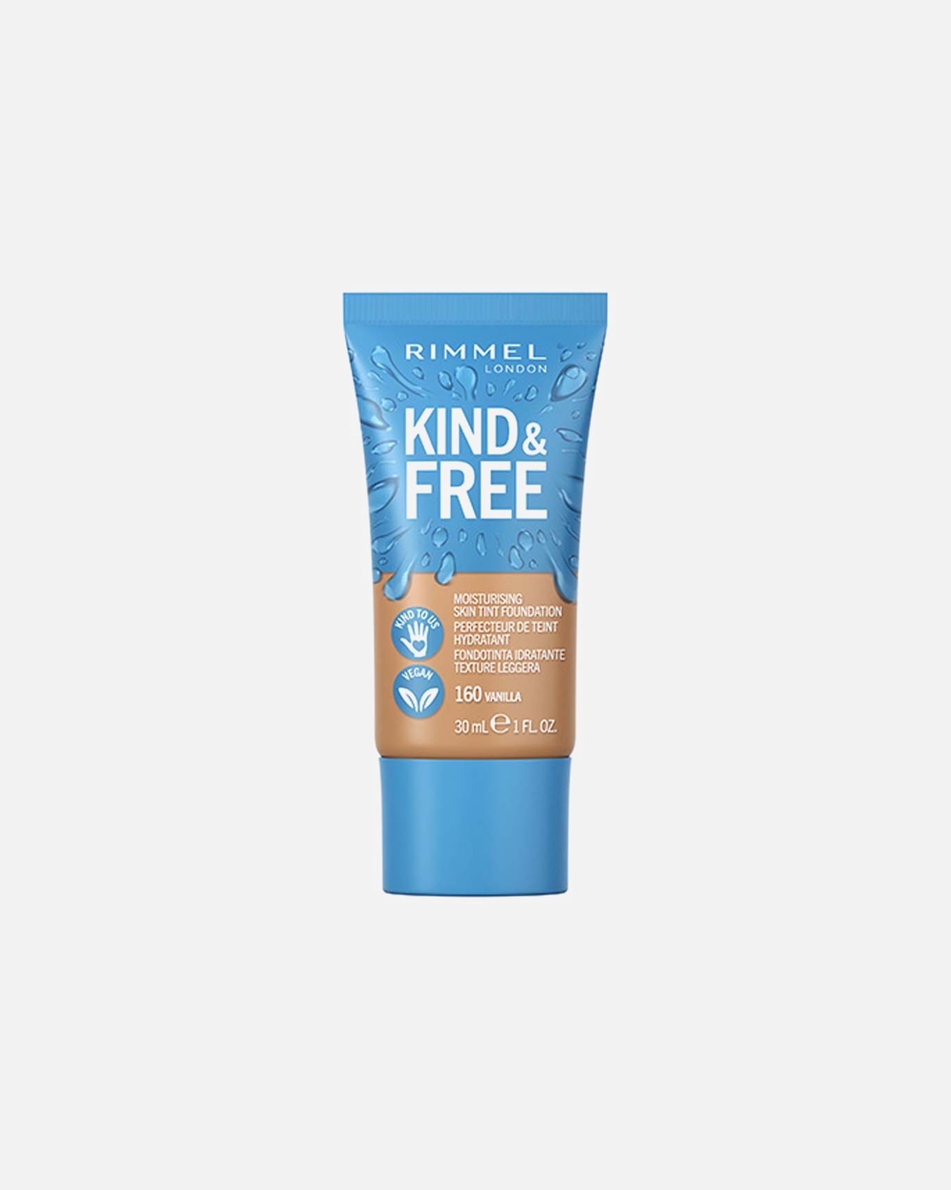 Fond de teint pour Unisexe Rimmel London KIND & FREE PERFECTEUR DE TEINT KIND & FREE 160 VANI LLA 30ML