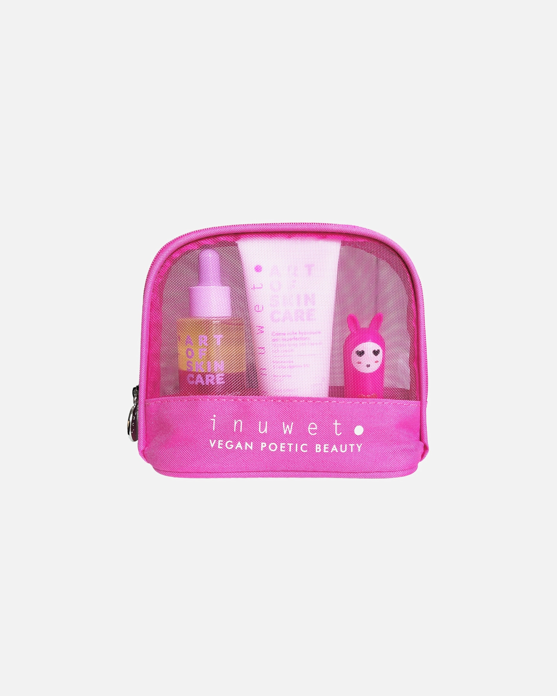 Coffret soin visage pour Unisexe Inuwet Trousse travel rose'n love art of skin care 1 unité