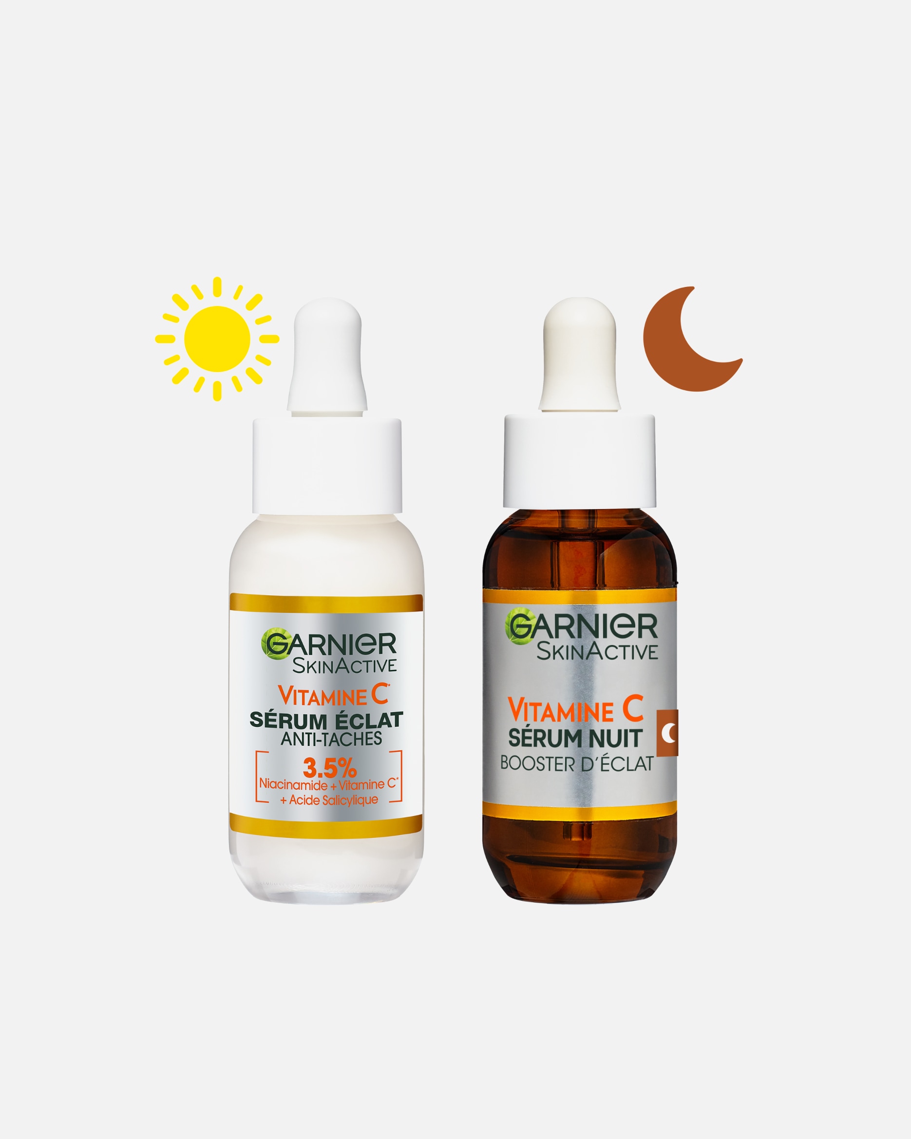 Coffret soin visage pour Unisexe Garnier Skin Active Sérums Jour et Nuit Vitamine C 1 unité