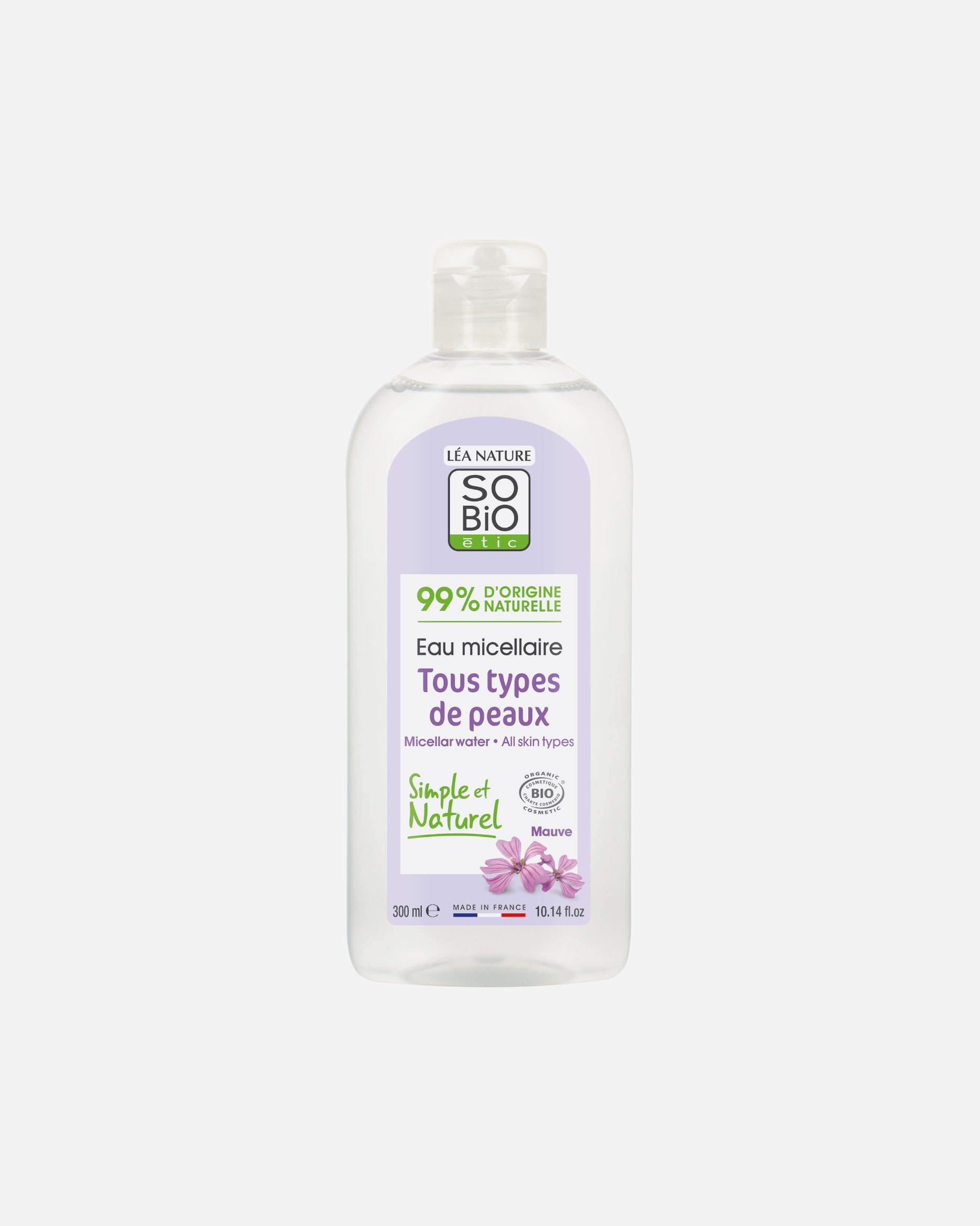 Eau micellaire pour Unisexe SO BiO étic Mauve bio 300 ml