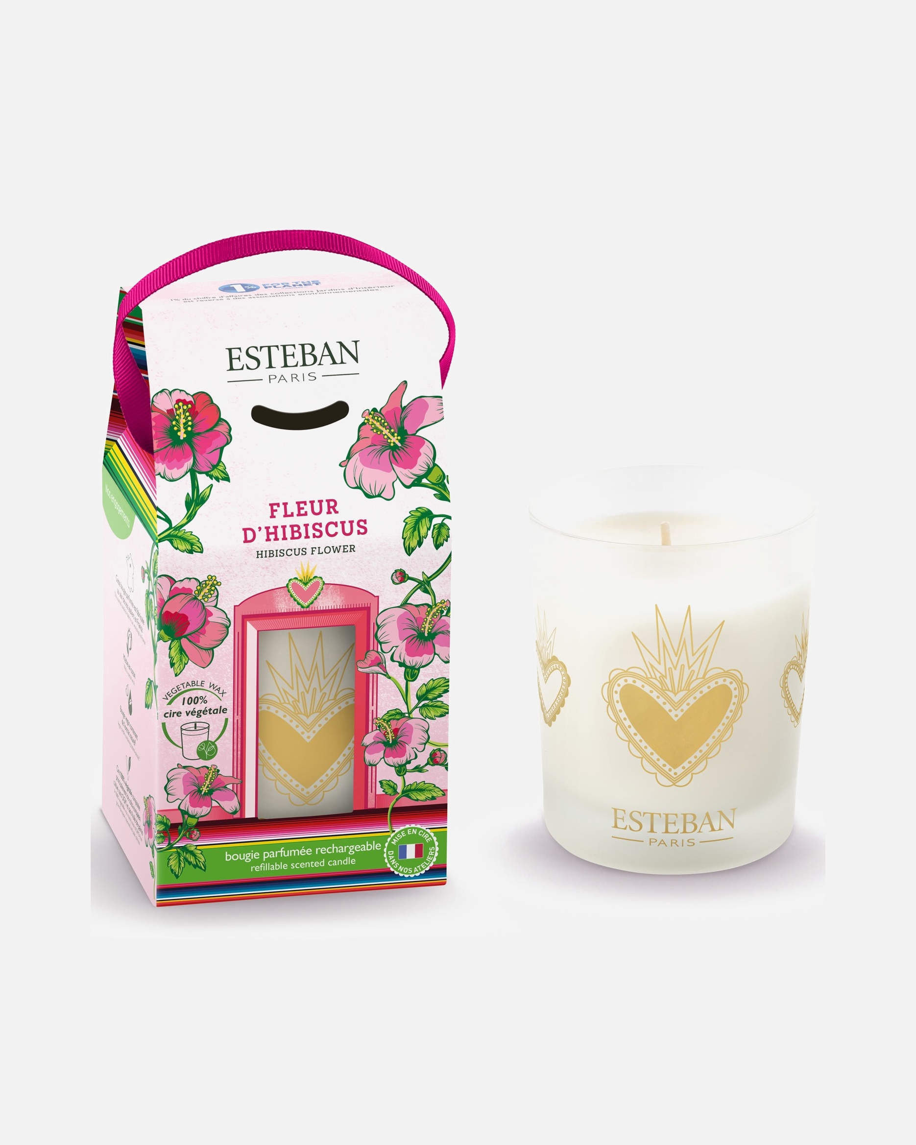 Bougie pour Unisexe Esteban BOUGIE PARFUMÉE FLEUR D'HIBISCUS 180 Grammes