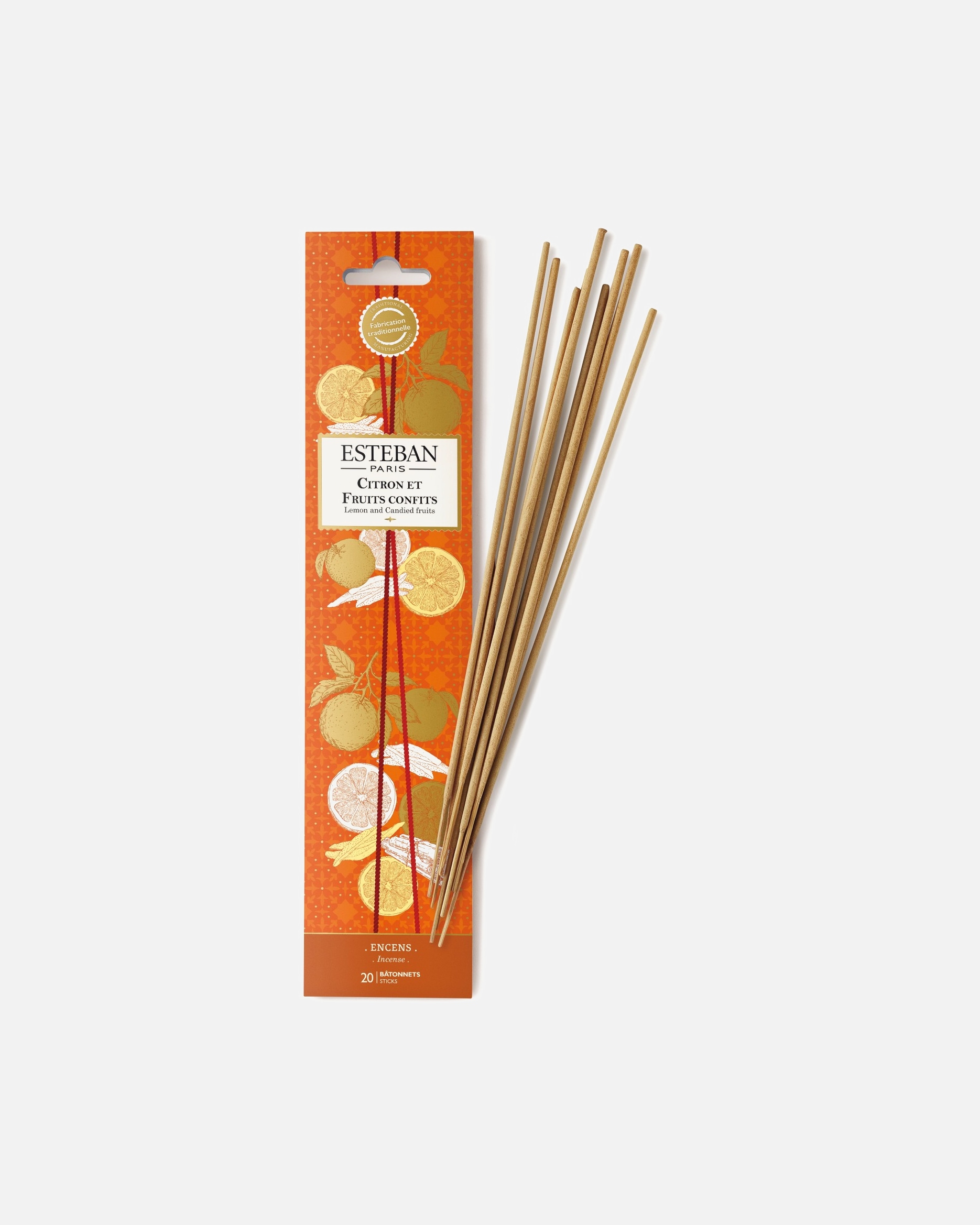Parfum d'ambiance pour Unisexe Esteban Encens indiens citron et fruits confits 12 unités