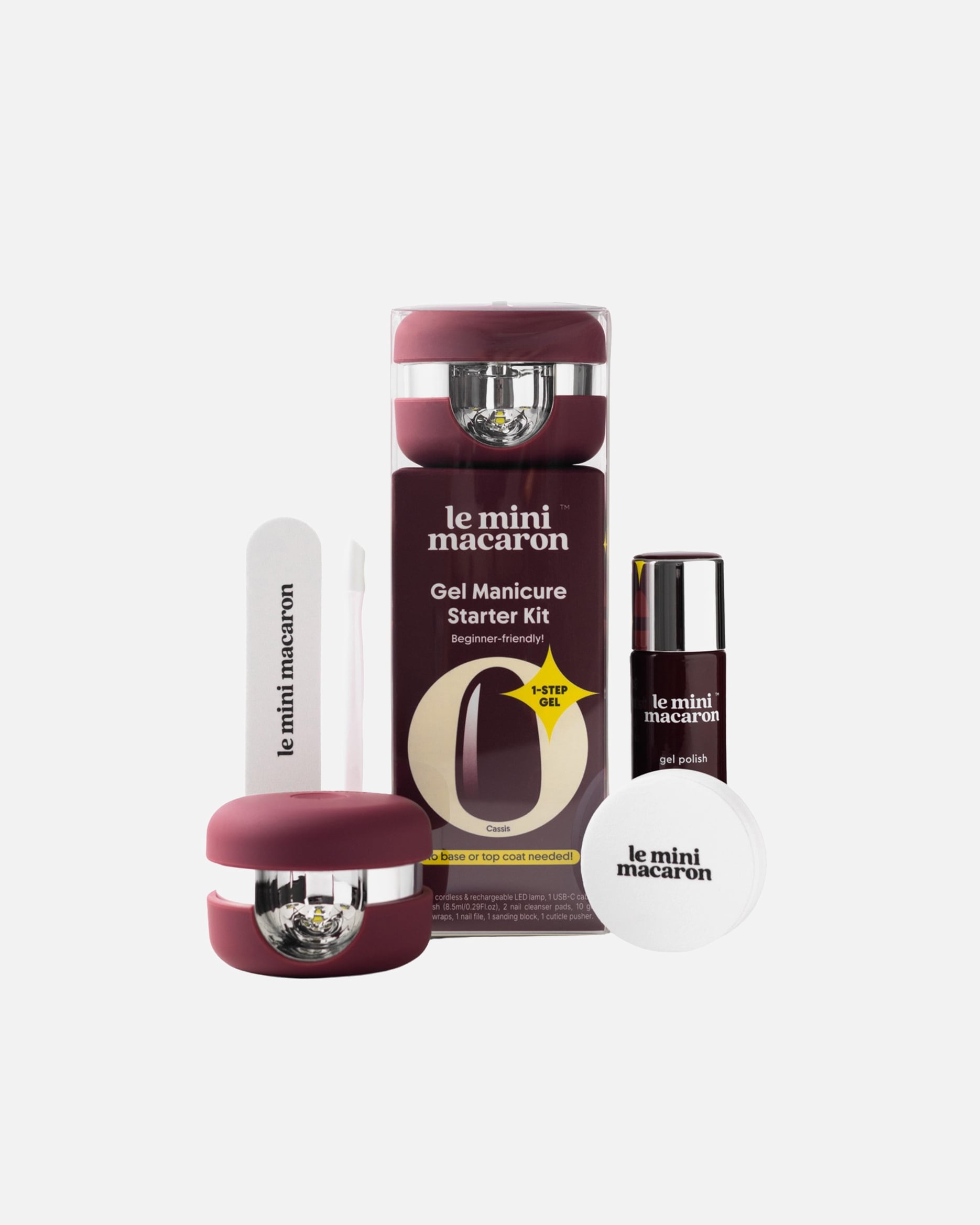 Kit de soins pour les ongles pour Unisexe Le Mini Macaron Kit de vernis semi-permanent Cassis