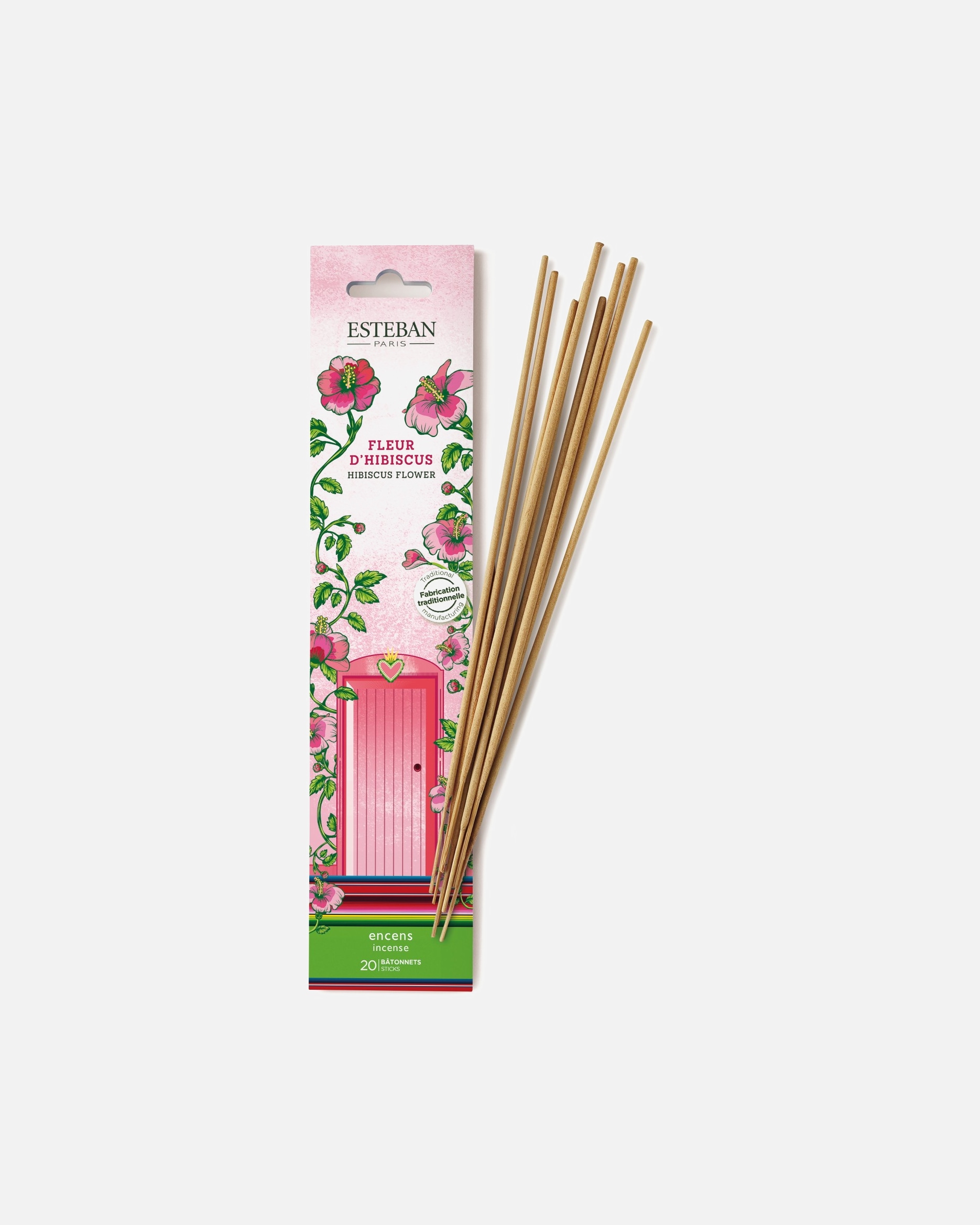 Parfum d'ambiance pour Unisexe Esteban ENCENS INDIENS FLEUR D'HIBISCUS 1 unité