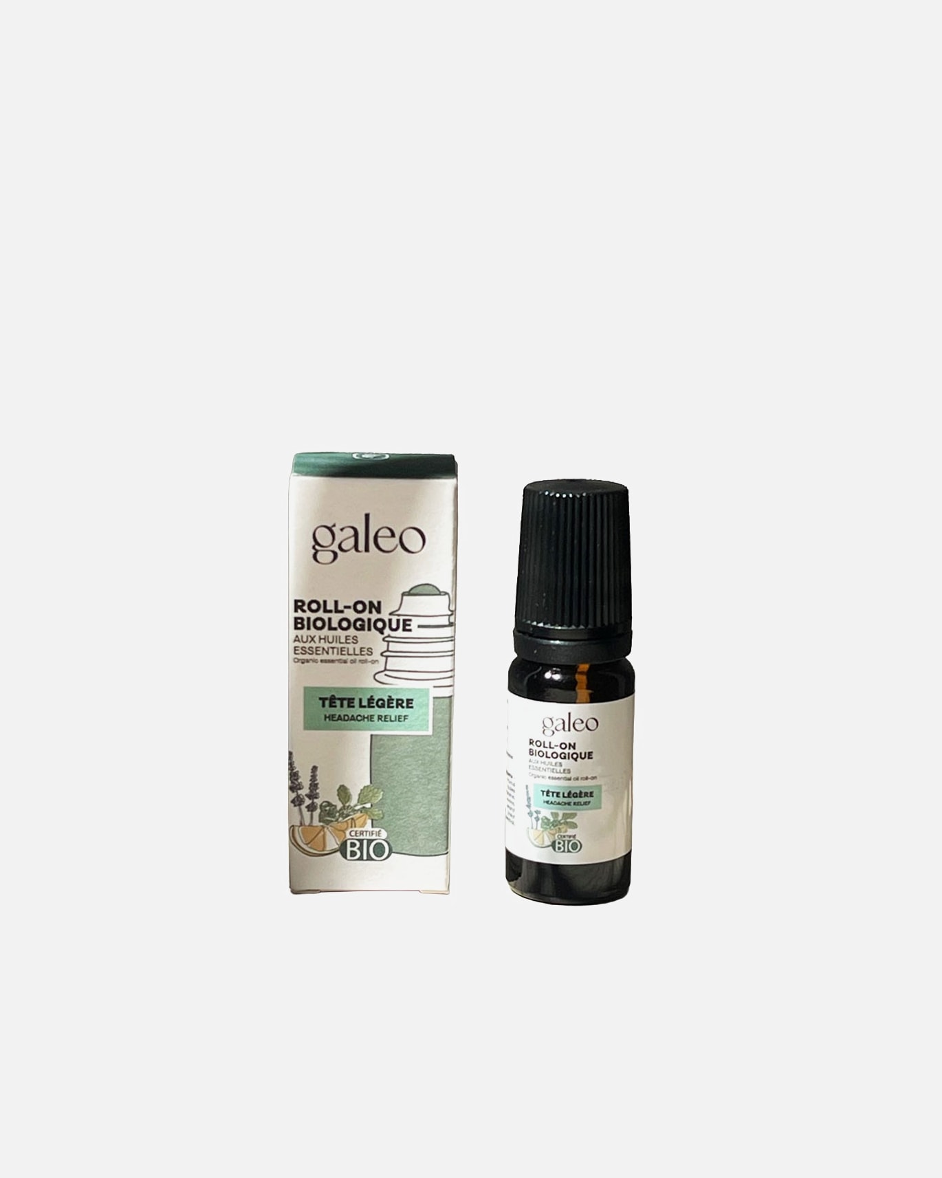 Huile essentielle pour Unisexe Galeo Roll-on aux huiles essentielles bio tête légère 10 ml