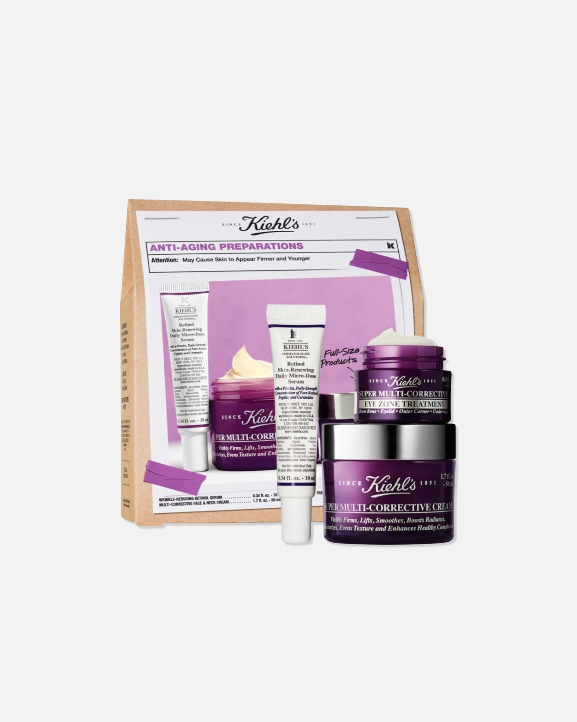 Coffret soin visage pour Unisexe Kiehl’s Super Multi Corrective Coffret Anti-Âge Best-Sellers 1 unité