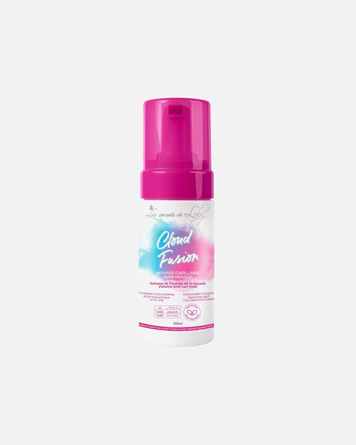 Cloud Fusion 100ml mousse capillaire Les Secrets de Loly