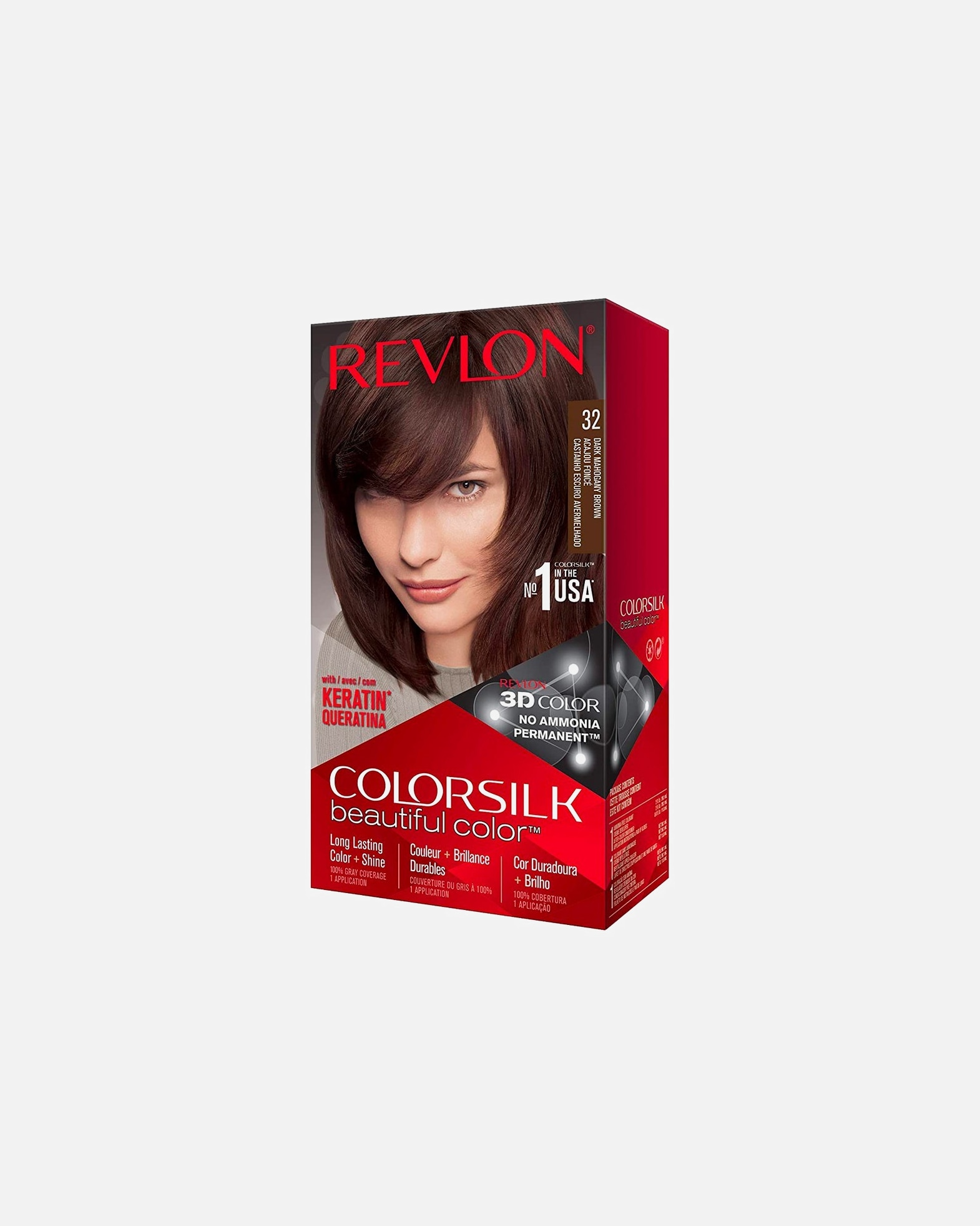 Coloration cheveux pour Unisexe Revlon ColorSilk Beautiful Color N°032 Acajou Foncé