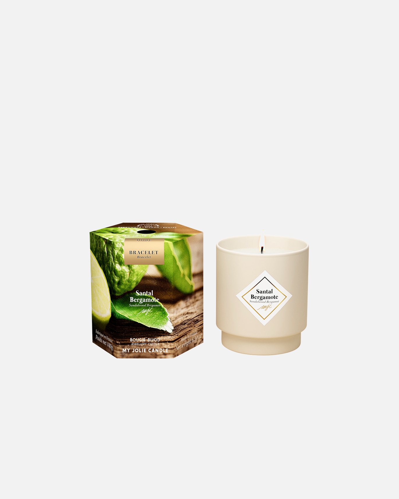 Bougie pour Unisexe MY JOLIE CANDLE Default Brand Line Bougie bijou santal bergamote bracelet or 1 unité