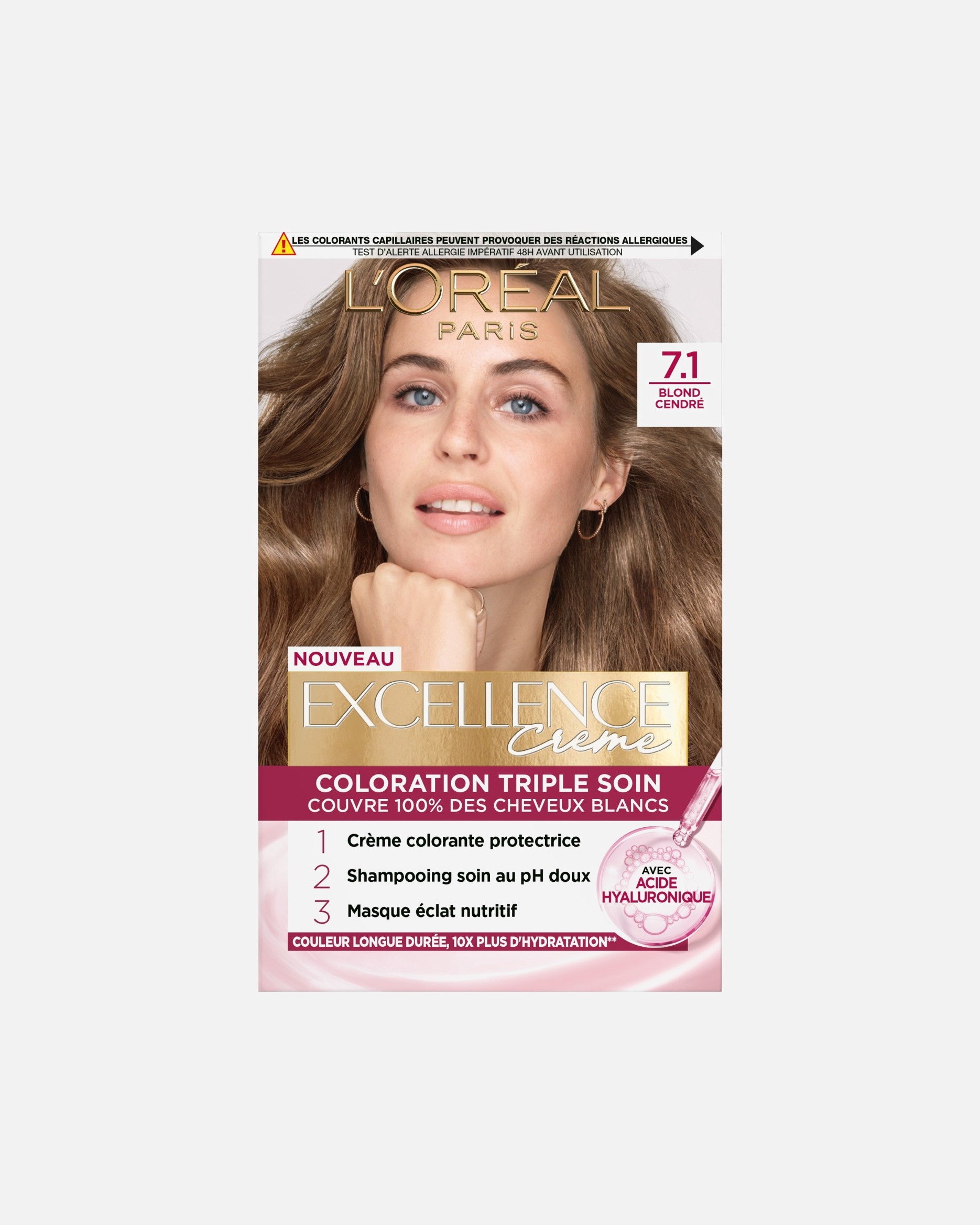 Coloration cheveux pour Femme L’Oréal Paris Excellence Crème Coloration 71 - Blond Cendré