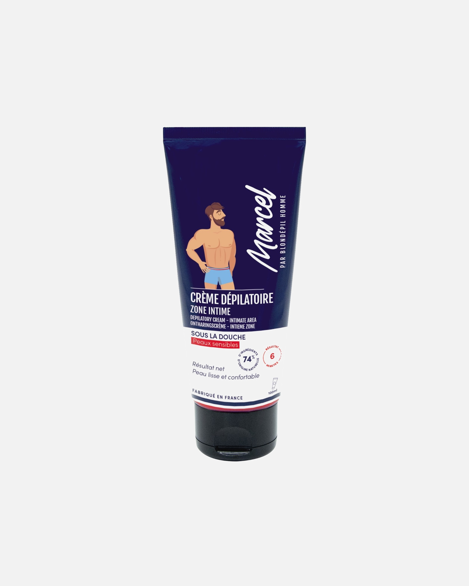 Crème à raser pour Homme Blondépil Crème Dépilatoire Zone Intime 100 ml