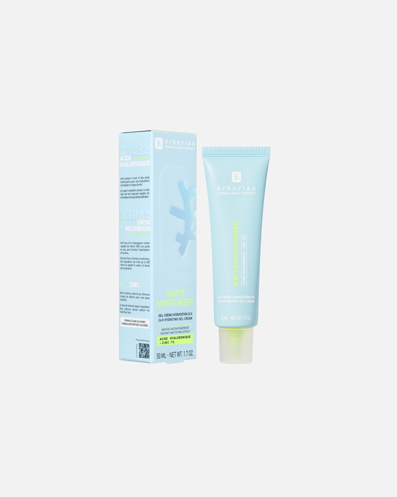 Crème de Jour pour Unisexe Erborian Hydratation 24H effet matifiant 50 ml