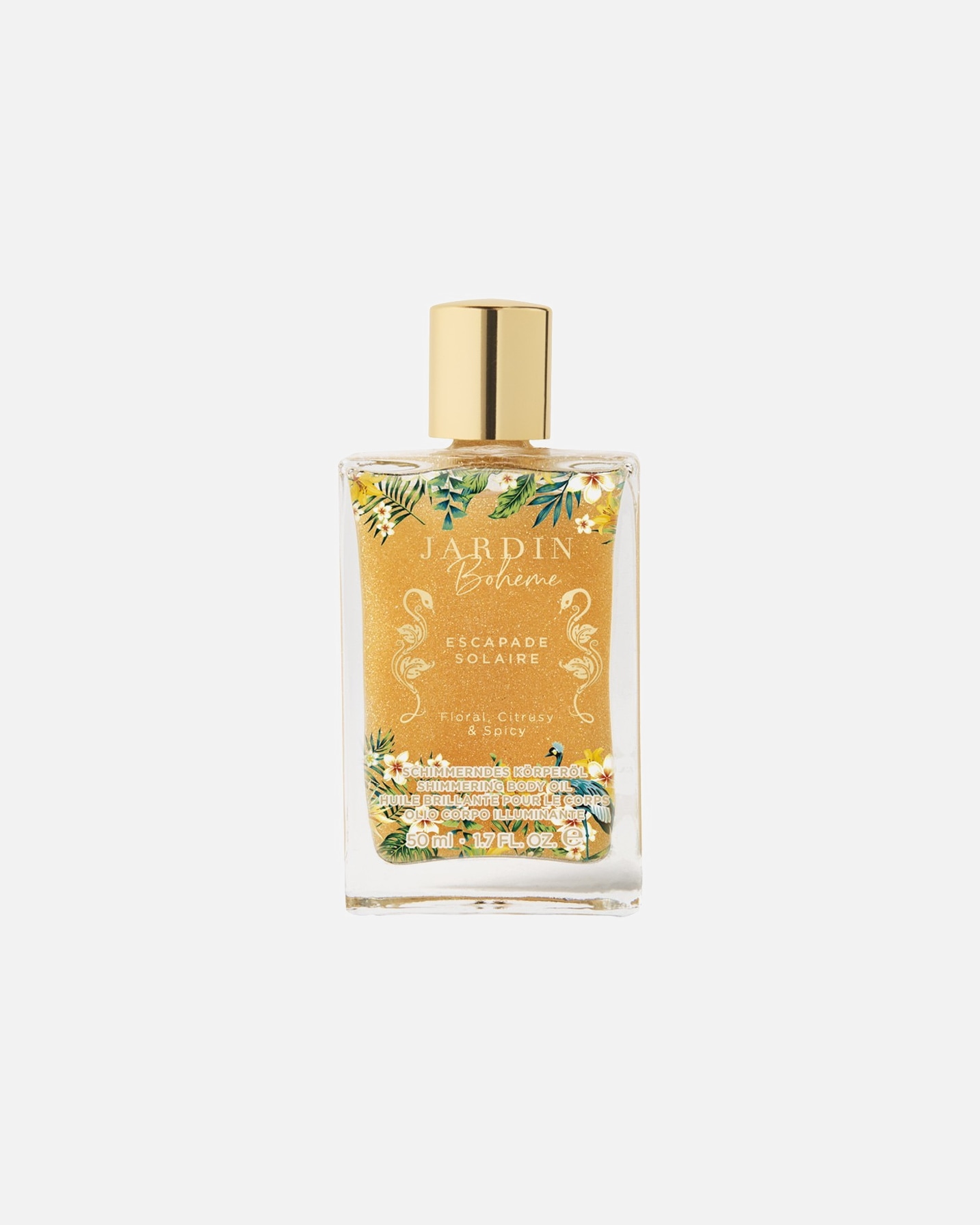 Huile pour le corps pour Femme Jardin Bohème Les Escapades Solaire Huile Brillante 50 ml