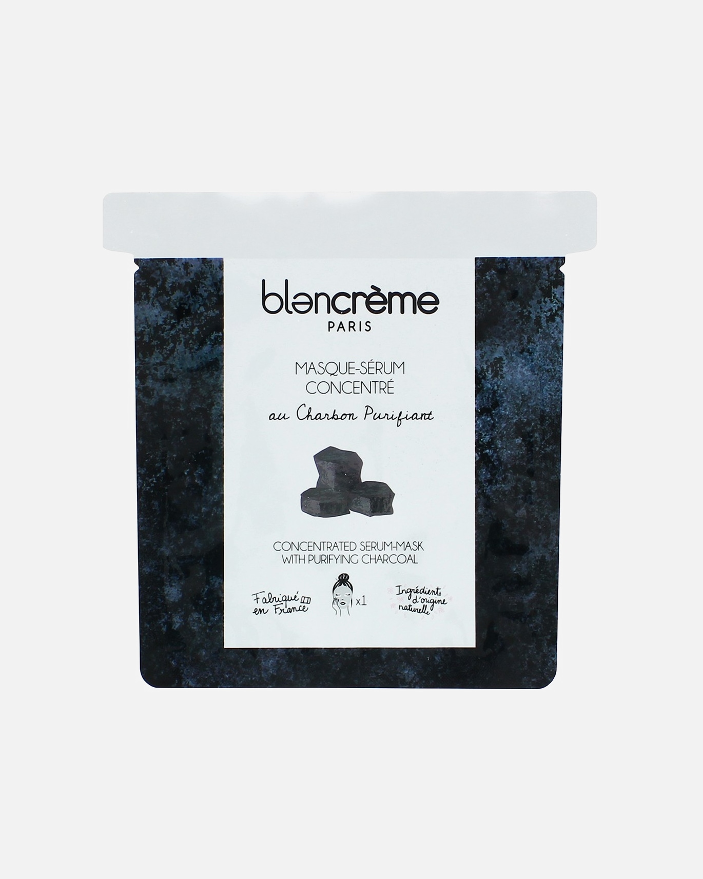 Masque tissu pour Unisexe Blancrème MASQUE VISAGE TISSU - CITRON Au charbon purifiant