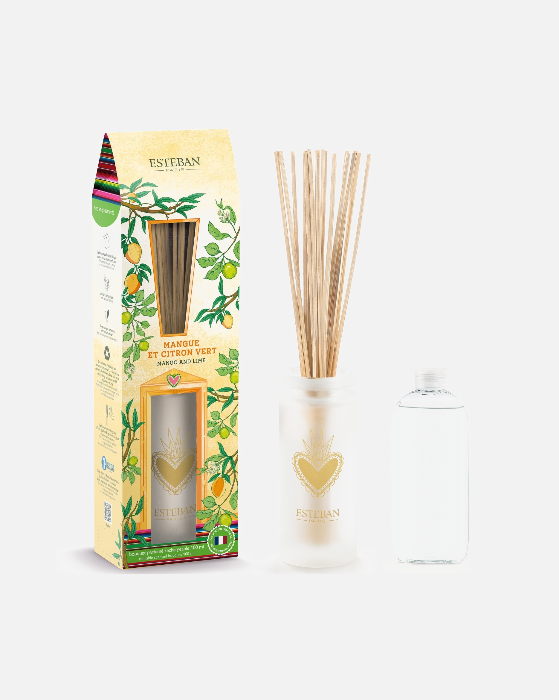 Parfum d'ambiance pour Unisexe Esteban BOUQUET PARFUMÉ MANGUE ET CITRON VERT 100 ml