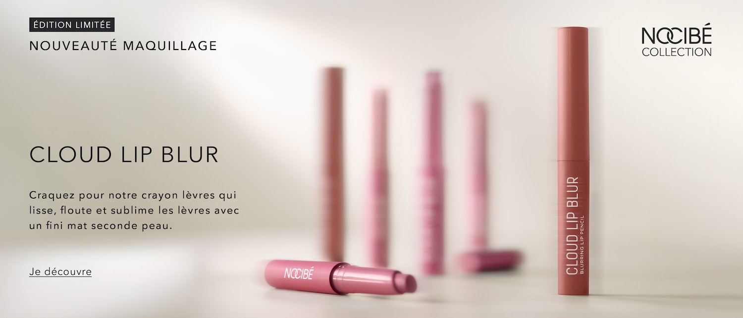 Découvrez le crayon à lèvres Nocibé Collection Cloud Lip Blur, un crayon à lèvres rose nude pour un effet flouté.