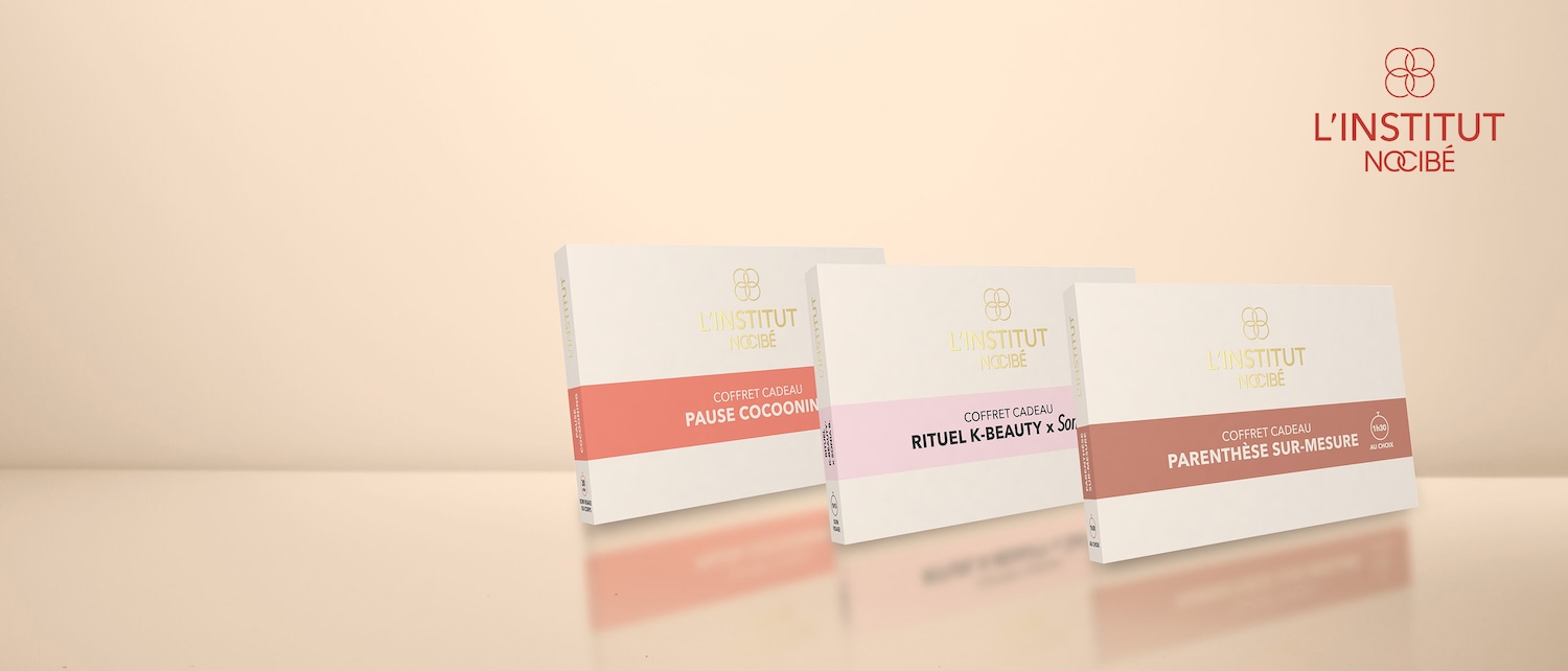 trois coffrets cadeaux l'institut nocibe
