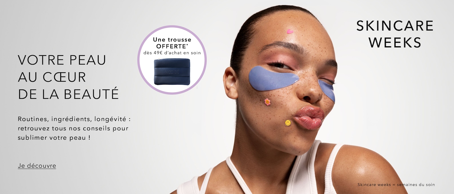 Découvrez nos conseils pour sublimer votre peau avec des routines et ingrédients de qualité, et profitez d'une trousse offerte dès 49€ d'achat en soin pendant les Skincare Weeks!