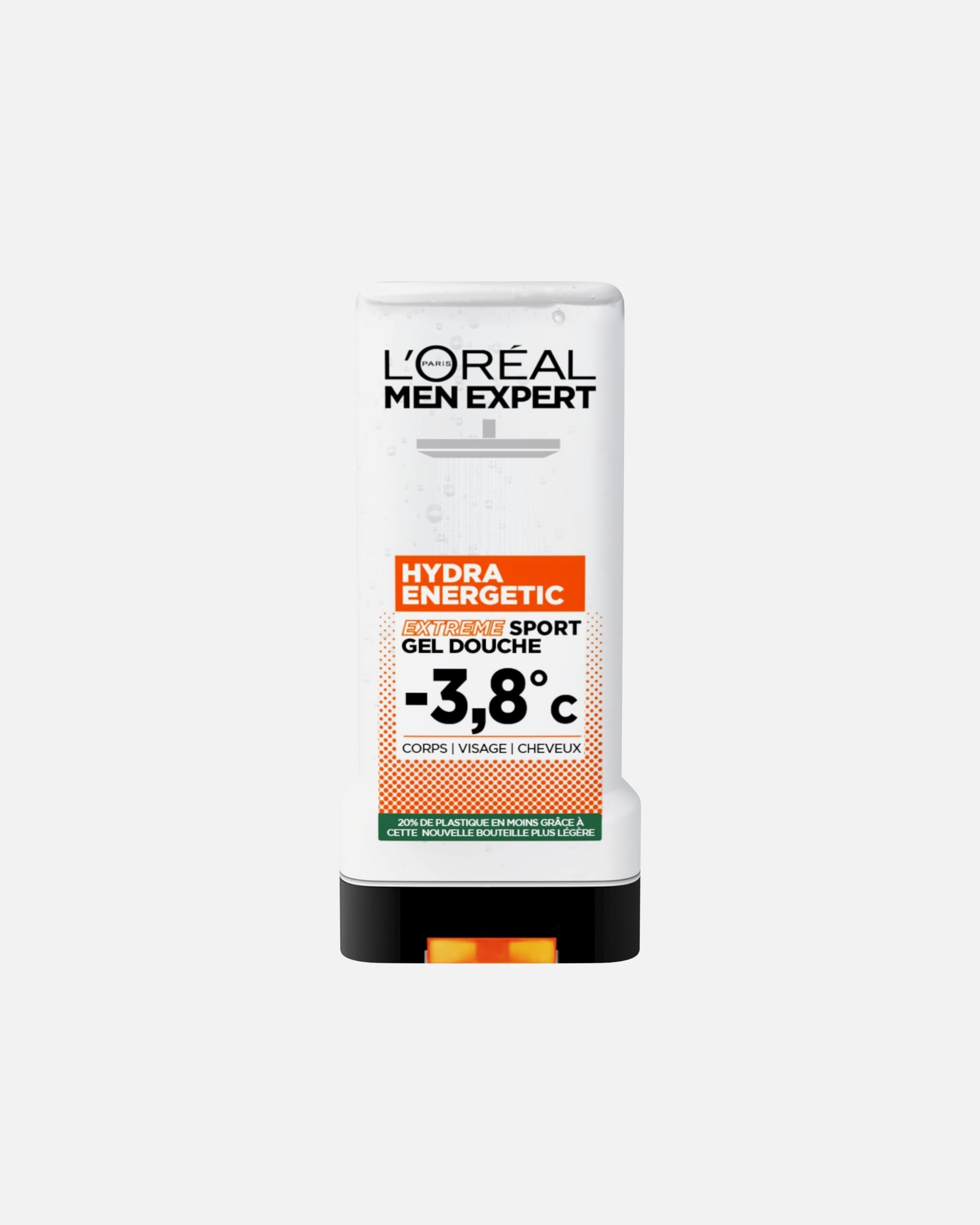 Gel douche pour Homme L´Oréal Men Expert Expert Hydra Energetic Gel Douche Extreme Sport -3.8°c Sensation de Fraîcheur - 300 ml