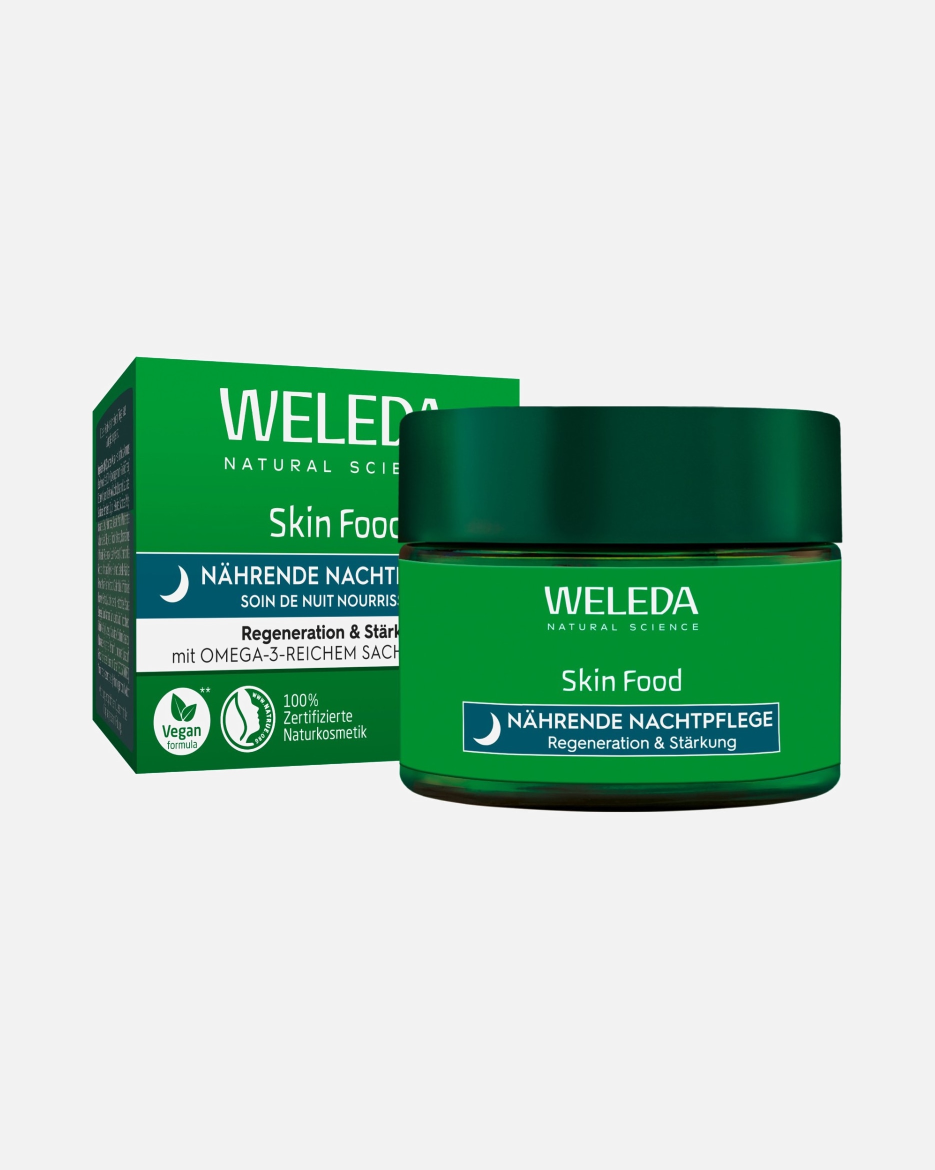 Crème de nuit pour Unisexe Weleda Skin Food Soin de nuit nourrissant - renforce la barrière cutanée & régénère la peau sèche du visage 40 ml