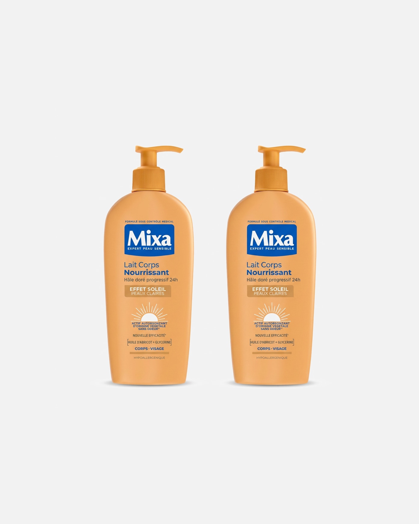 Coffret soin visage pour Unisexe Mixa Autobronzant et Nourissant Effet Soleil pour Peaux Claires 1 unité