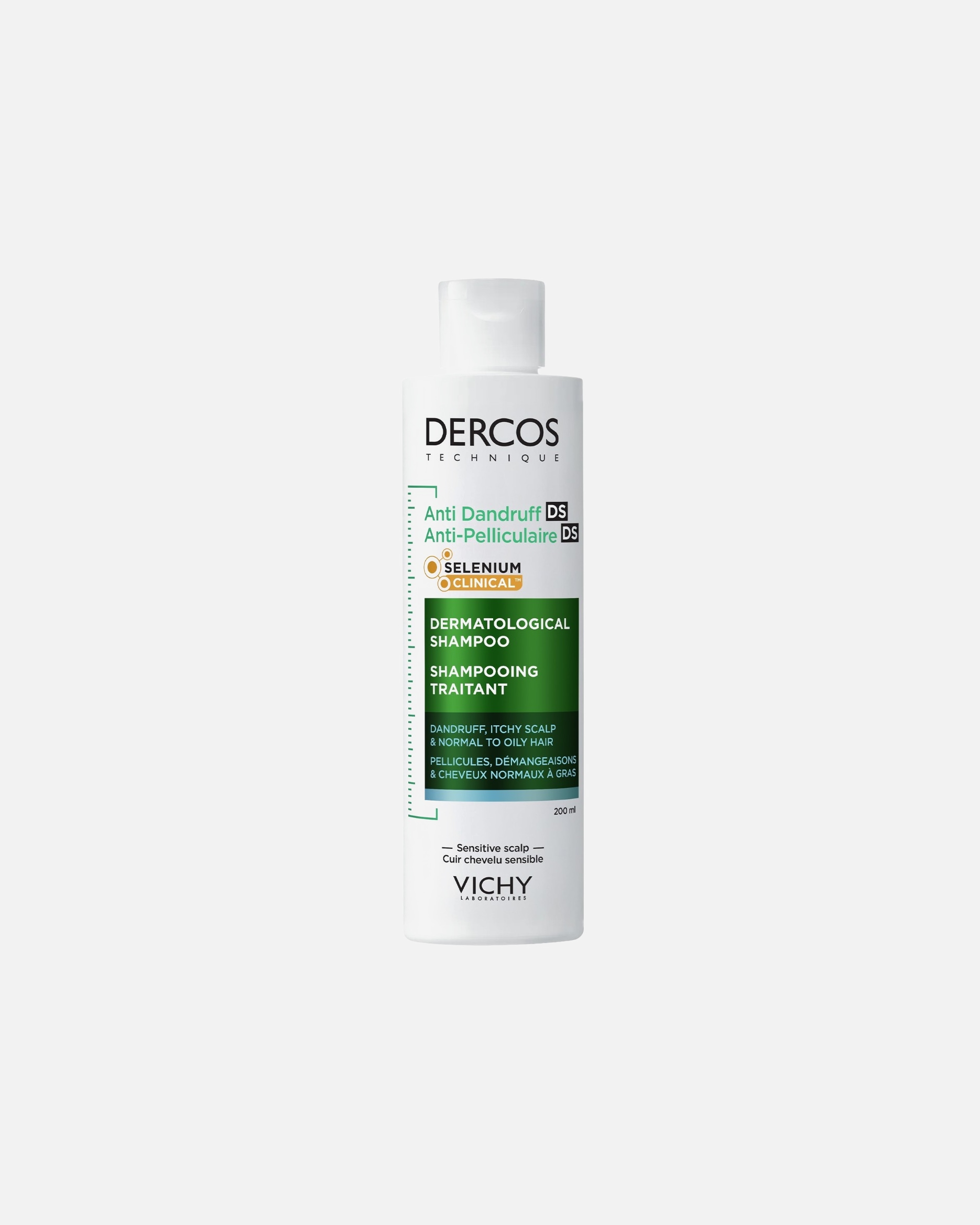 Shampooing pour Unisexe Vichy Dercos Anti-Pelliculaire cheveux normaux à gras 200 ml