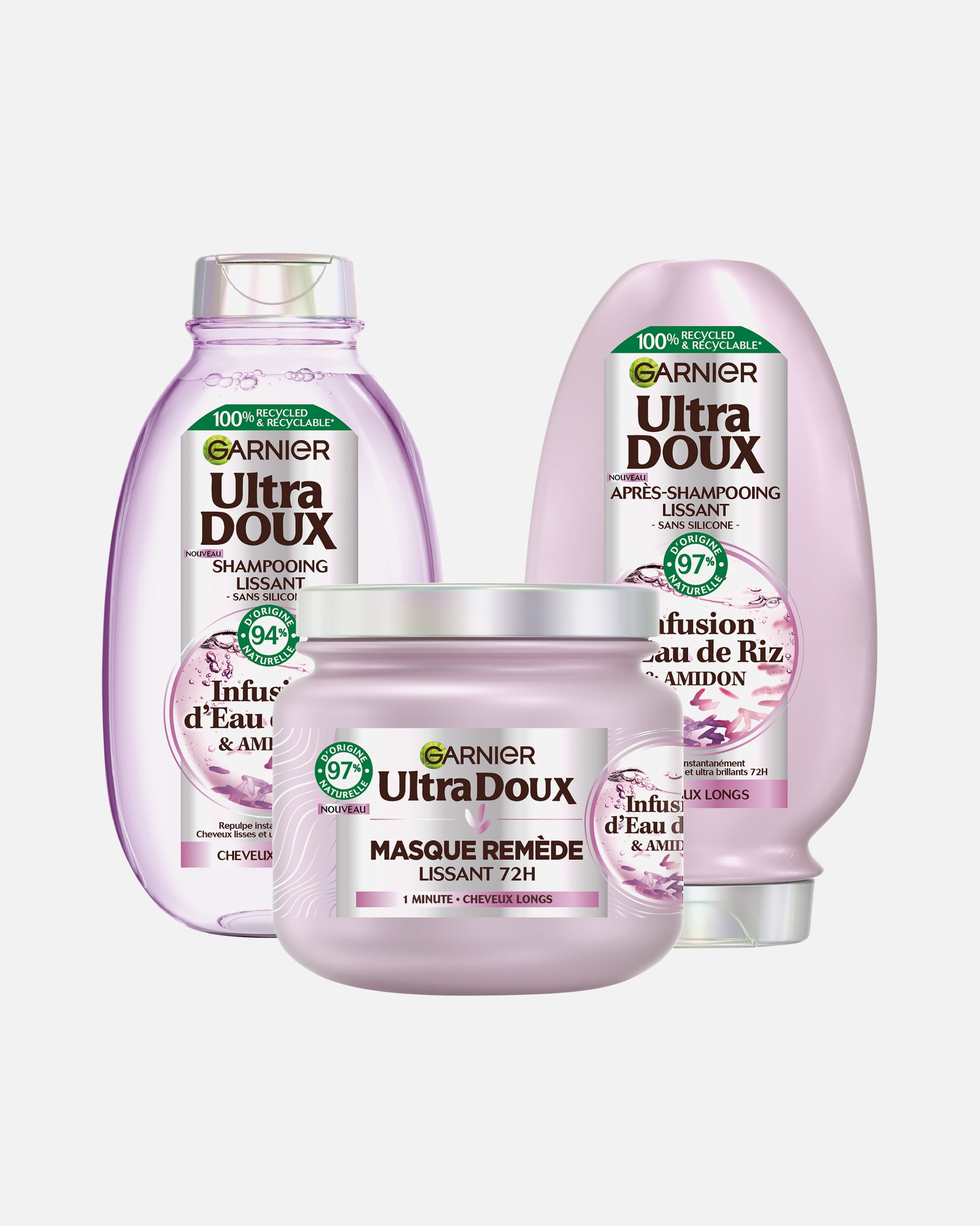 Coffret soin cheveux pour Unisexe Garnier Ultra Doux Routine lissante pour cheveux longs 1 unité