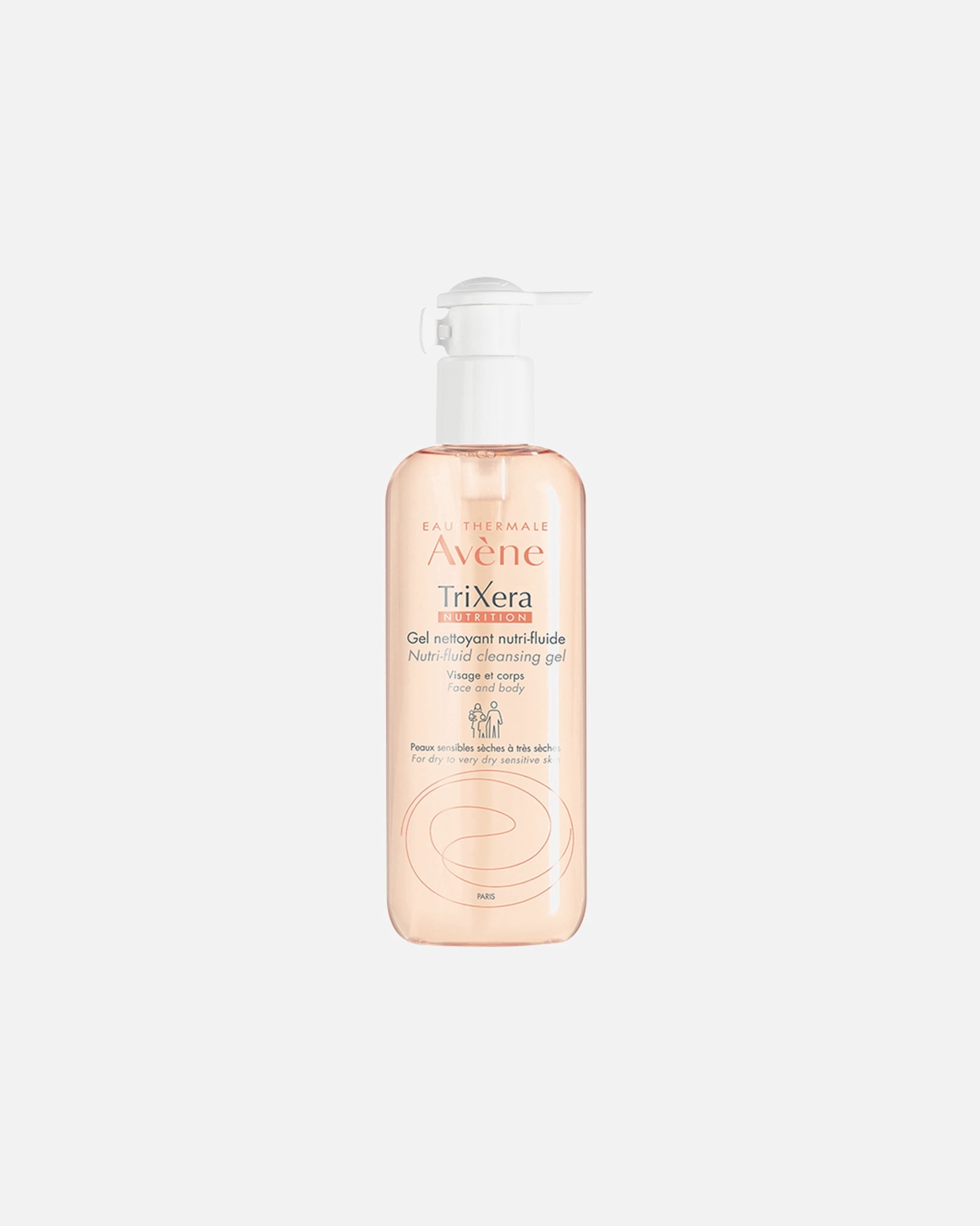 Gel nettoyant pour Unisexe Avène TriXéra Nutrition nutri-fluide 400 ml