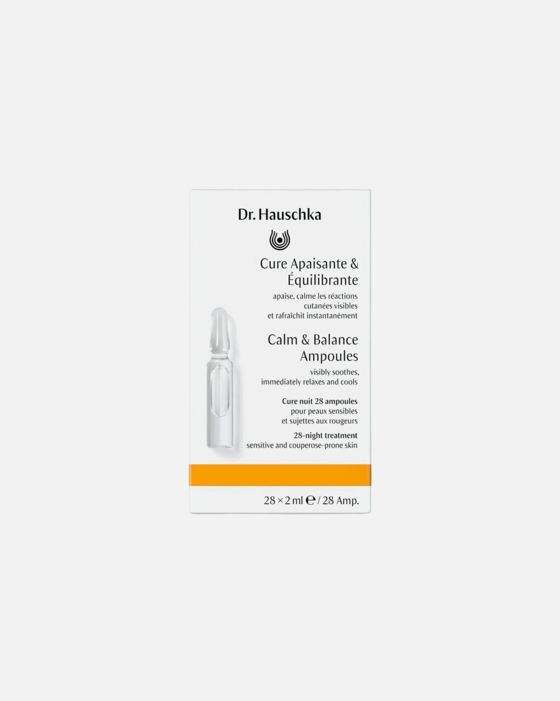 Cure visage pour Unisexe Dr. Hauschka Cure Apaisante & Équilibrante 28 ampoules 56 ml