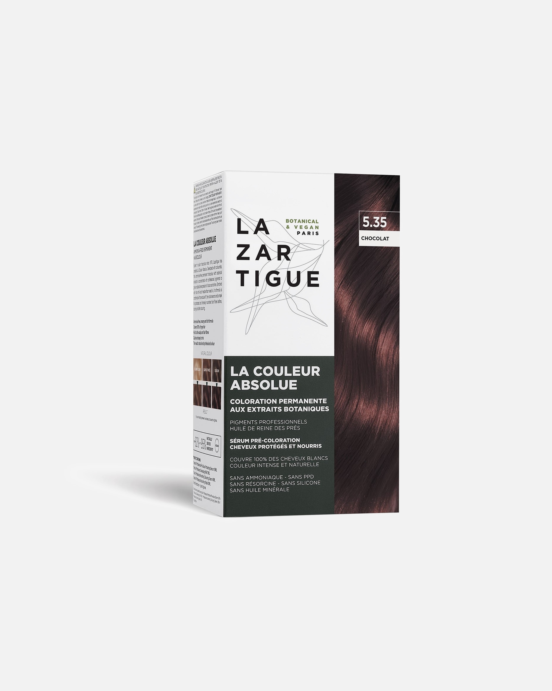 Coloration cheveux pour Unisexe Lazartigue COULEUR ABSOLUE 5.35 - Châtain clair doré acajou (choco lat)