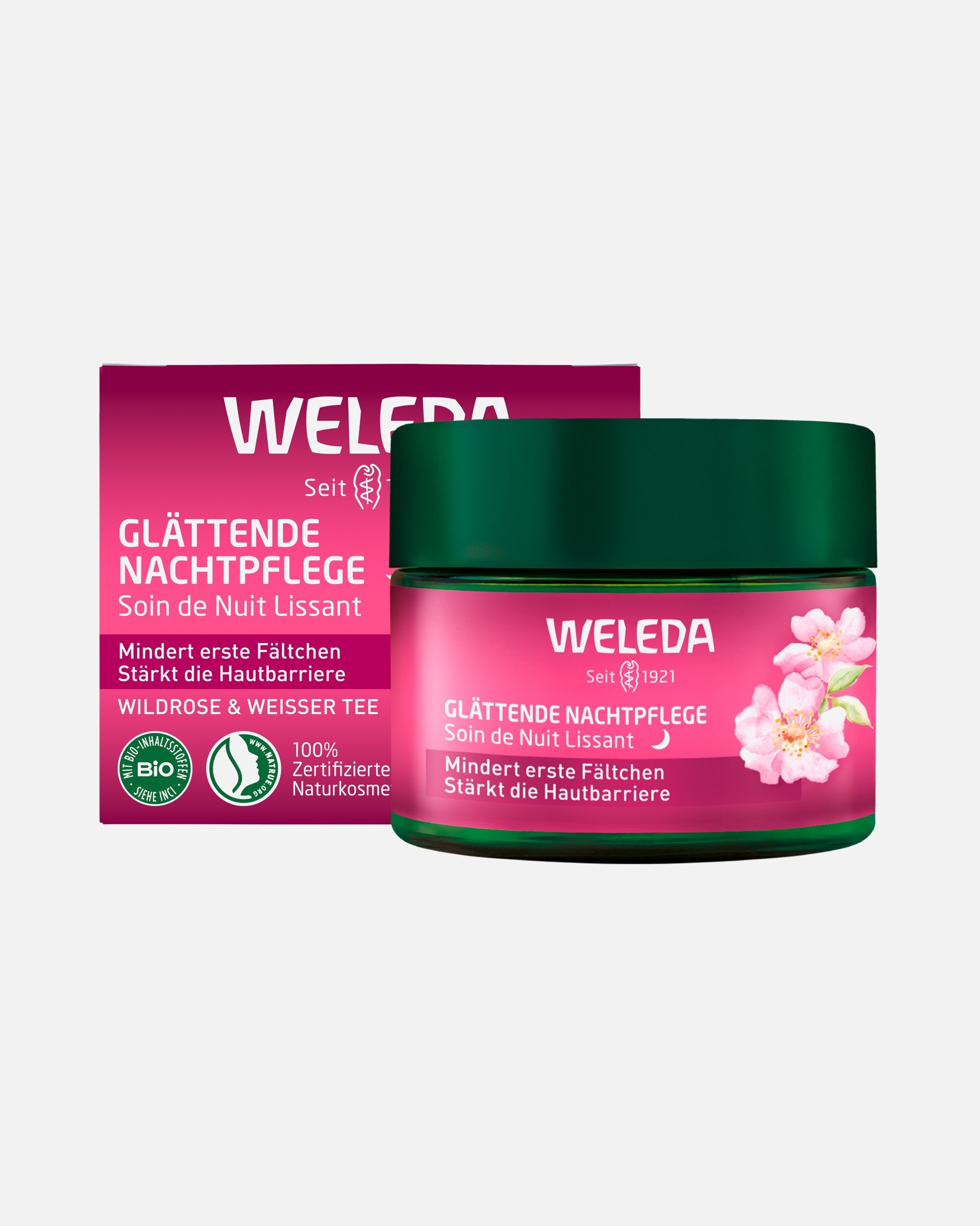 Crème de nuit pour Unisexe Weleda Wildrosen Soin de nuit lissant Wildrose & Thé blanc 40 ml