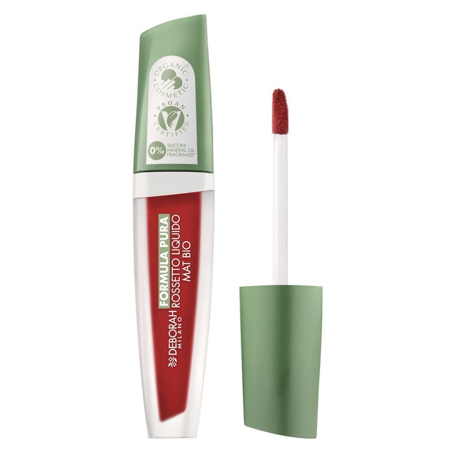 Deborah Milano - Formula Pura ROUGE À LÈVRES BIO LIQUIDE MAT N°05 Rouge à lèvres 4.7 g Rouge foncé unisex