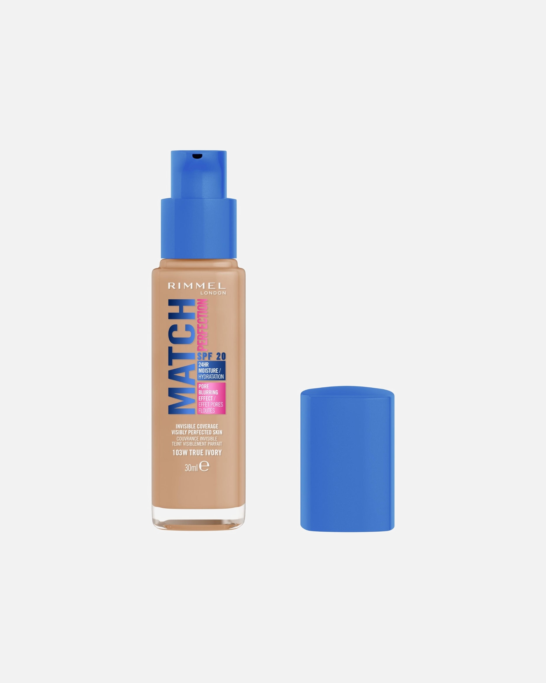 Fond de teint pour Unisexe Rimmel London MATCH PERFECTION 103 TRUE IVORY