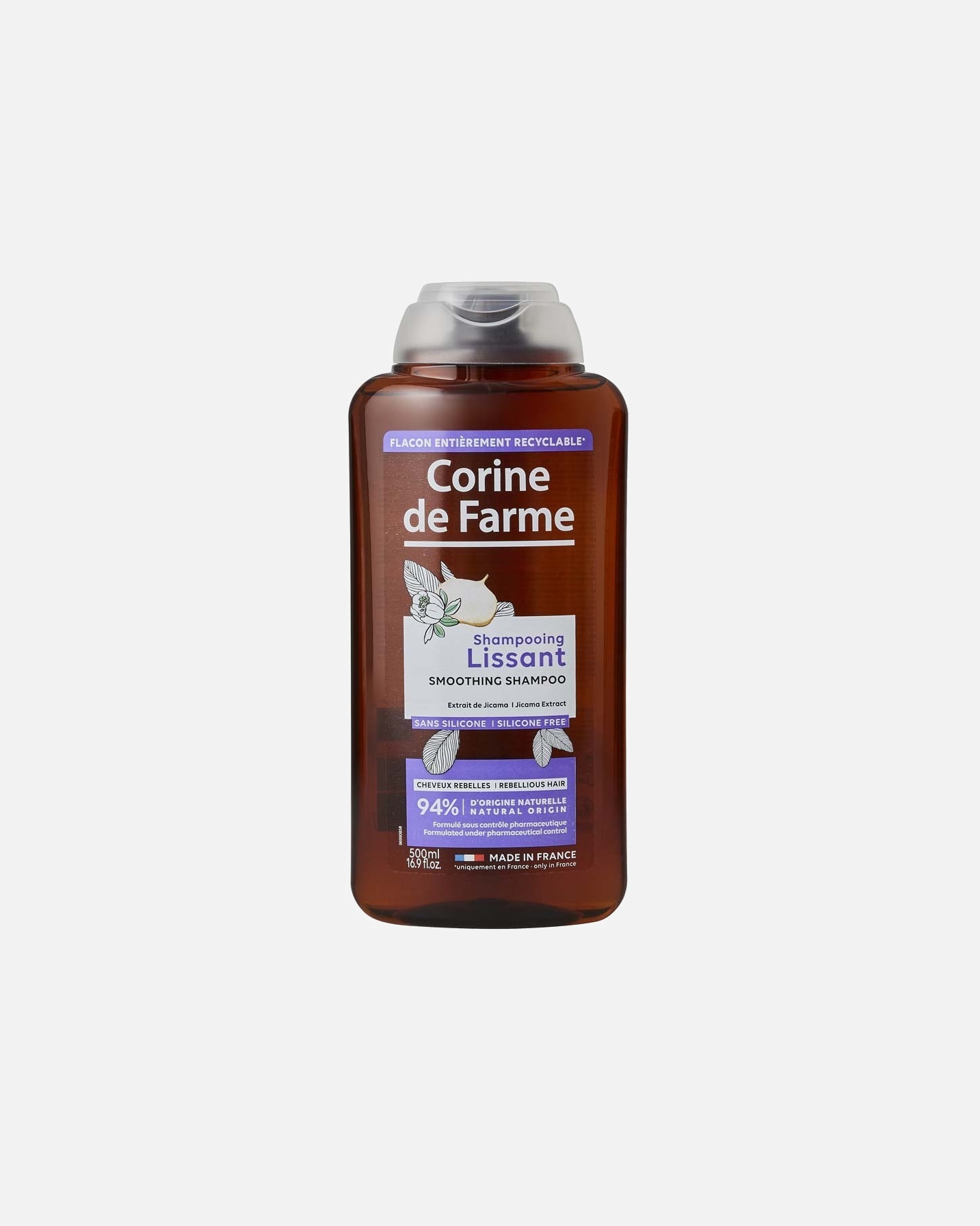 Shampooing pour Unisexe CORINE DE FARME Shampoing Lissant à l'extrait de Jicama 500 ml