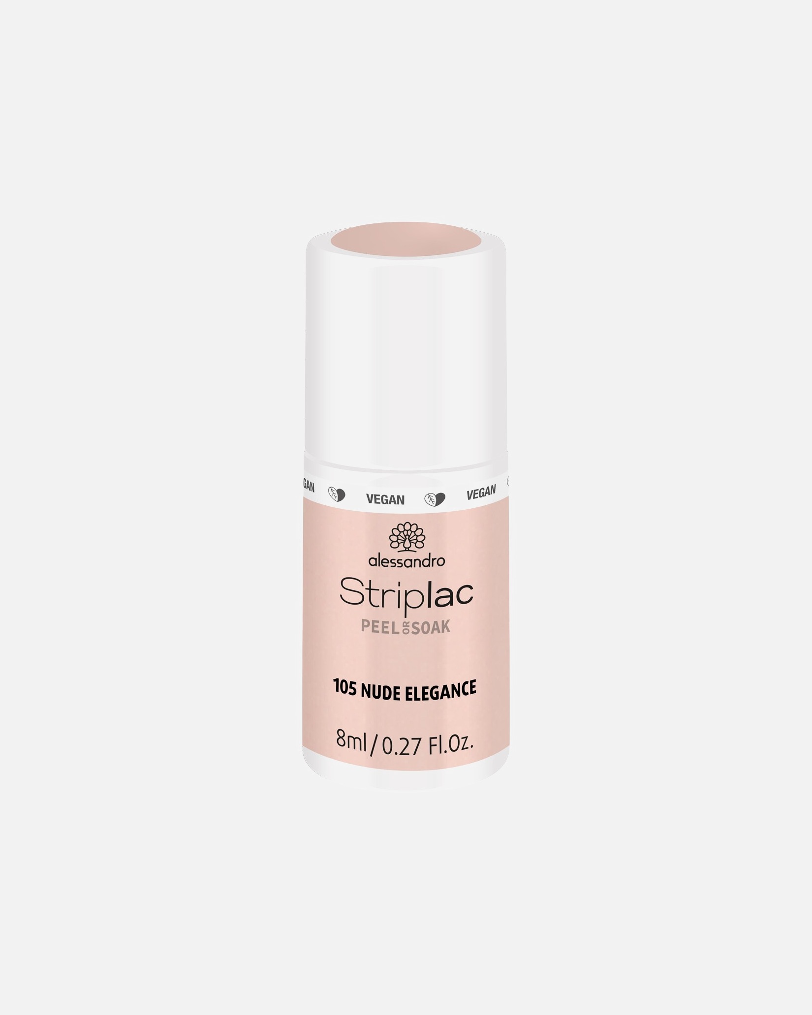 Vernis à ongles UV pour Unisexe Alessandro Striplac PEEL OR SOAK 105 - NUDE ELEGANCE