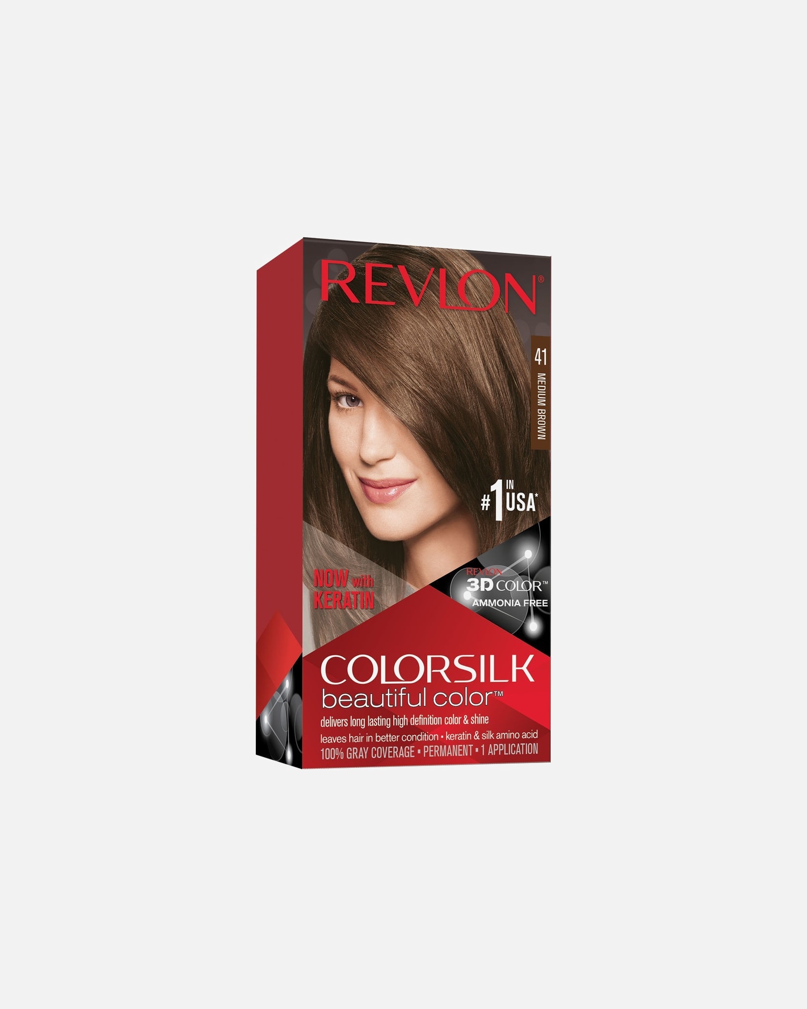 Coloration cheveux pour Unisexe Revlon ColorSilk Beautiful Color N°41 - Châtain Moyen