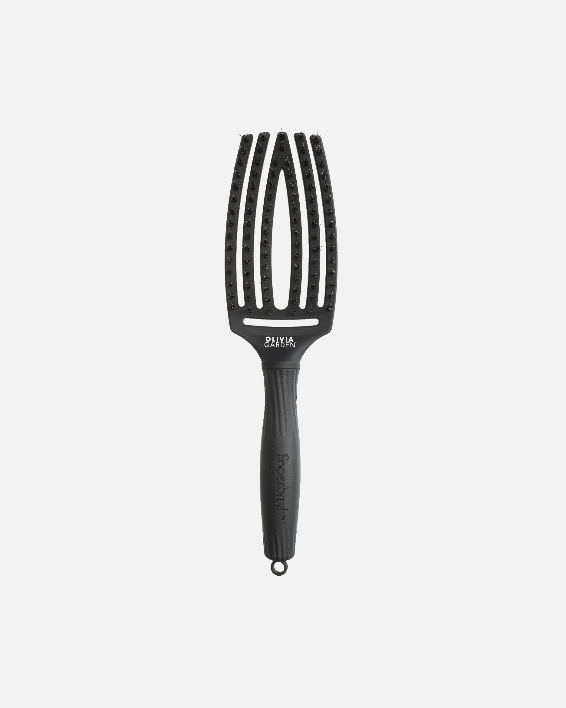 Démêlant pour Unisexe Olivia Garden FINGERBRUSH Fingerbrush Care Iconic Boar&Nylon Full Black M-H 1 unité