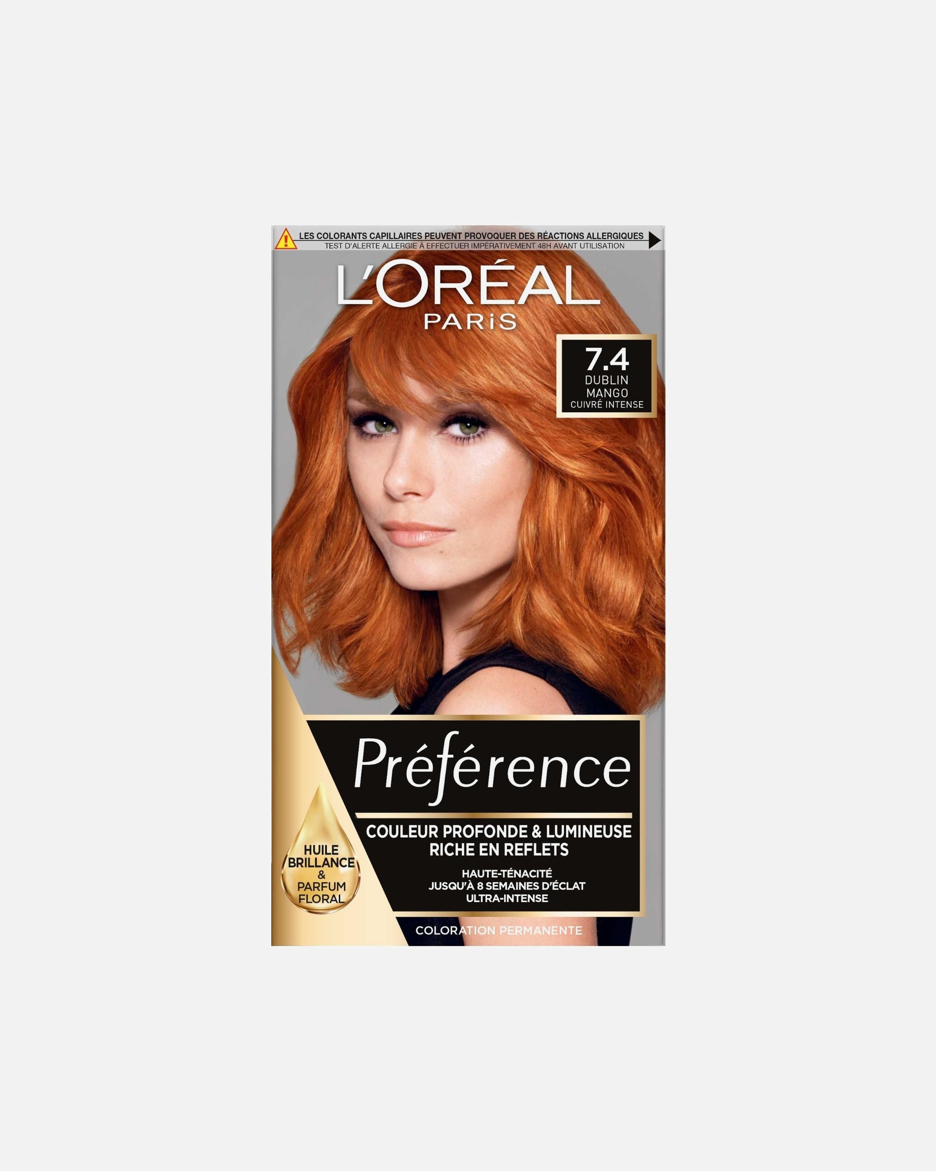 Coloration cheveux pour Femme L’Oréal Paris Preference Coloration 74 - Dublin Mango Cuivré Intense