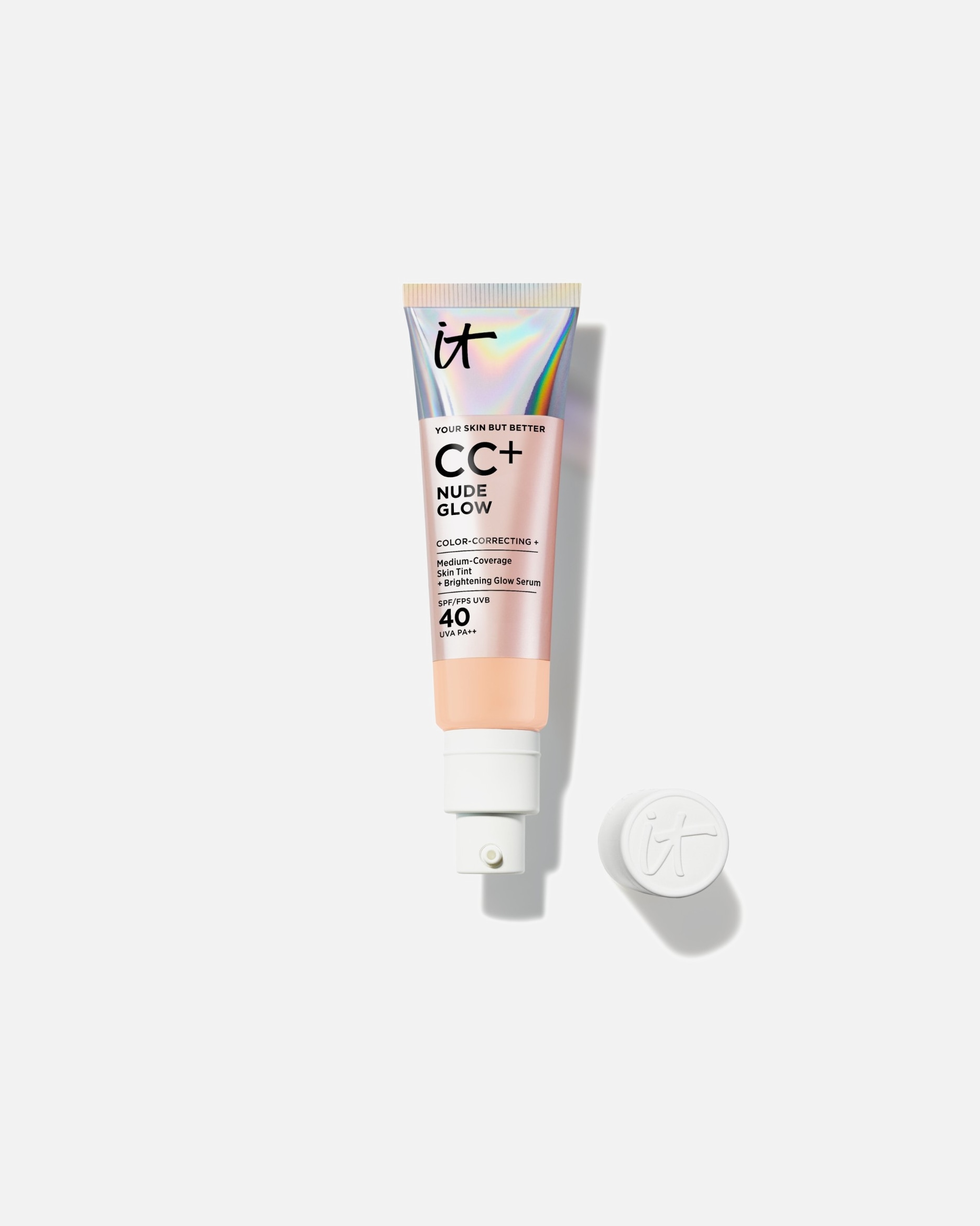 CC crème pour Unisexe IT Cosmetics Your Skin But Better CC+ Cream Nude Glow SPF 40 LIGHT MEDIUM